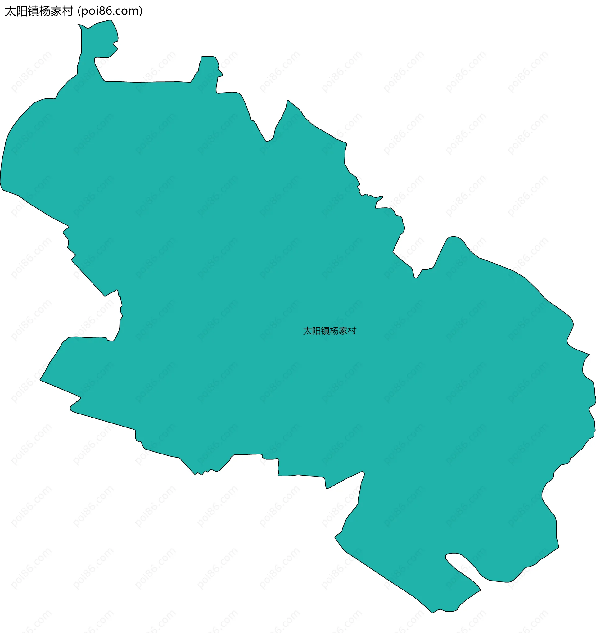 太阳镇杨家村边界地图