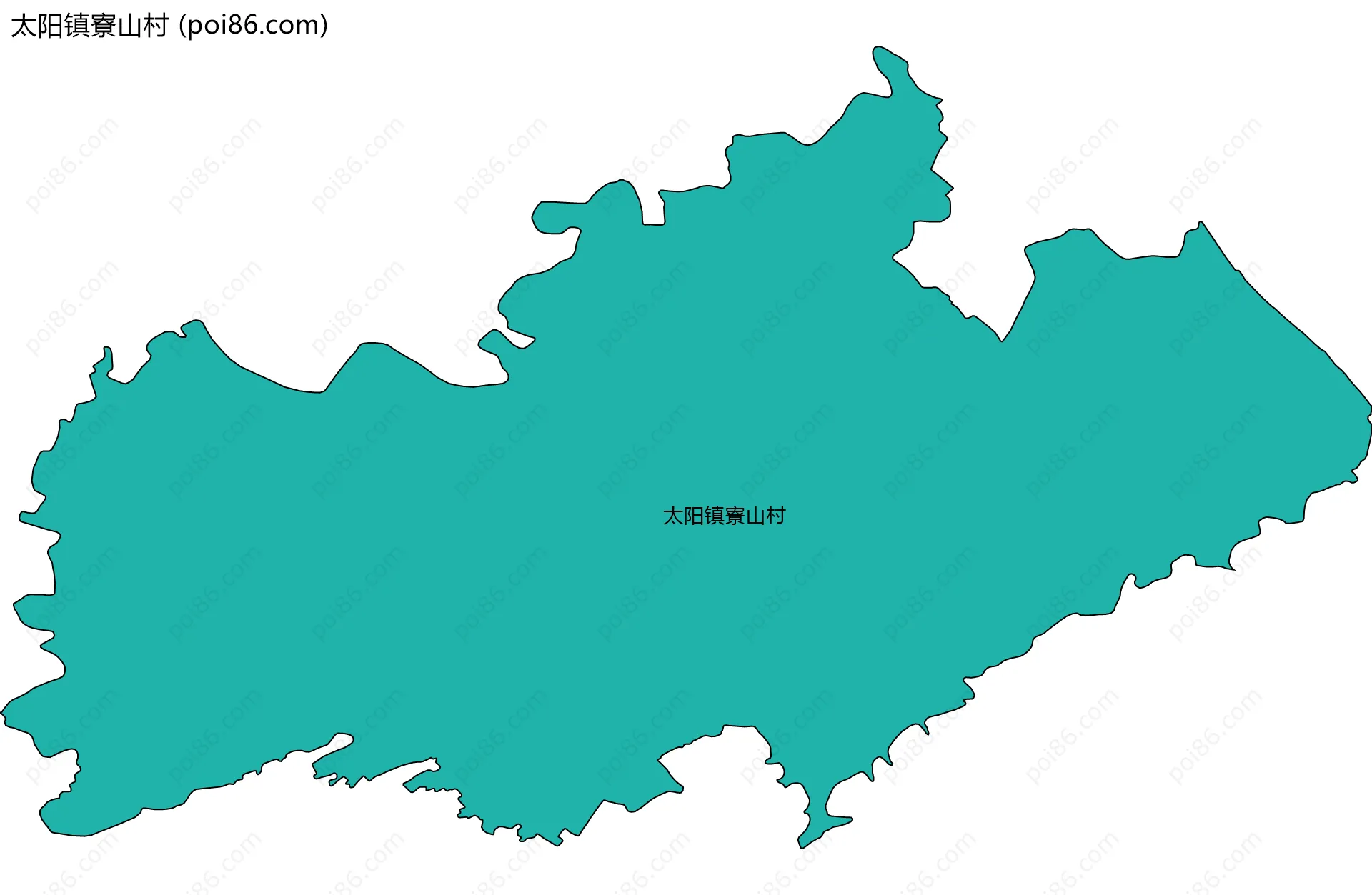 太阳镇寮山村边界地图