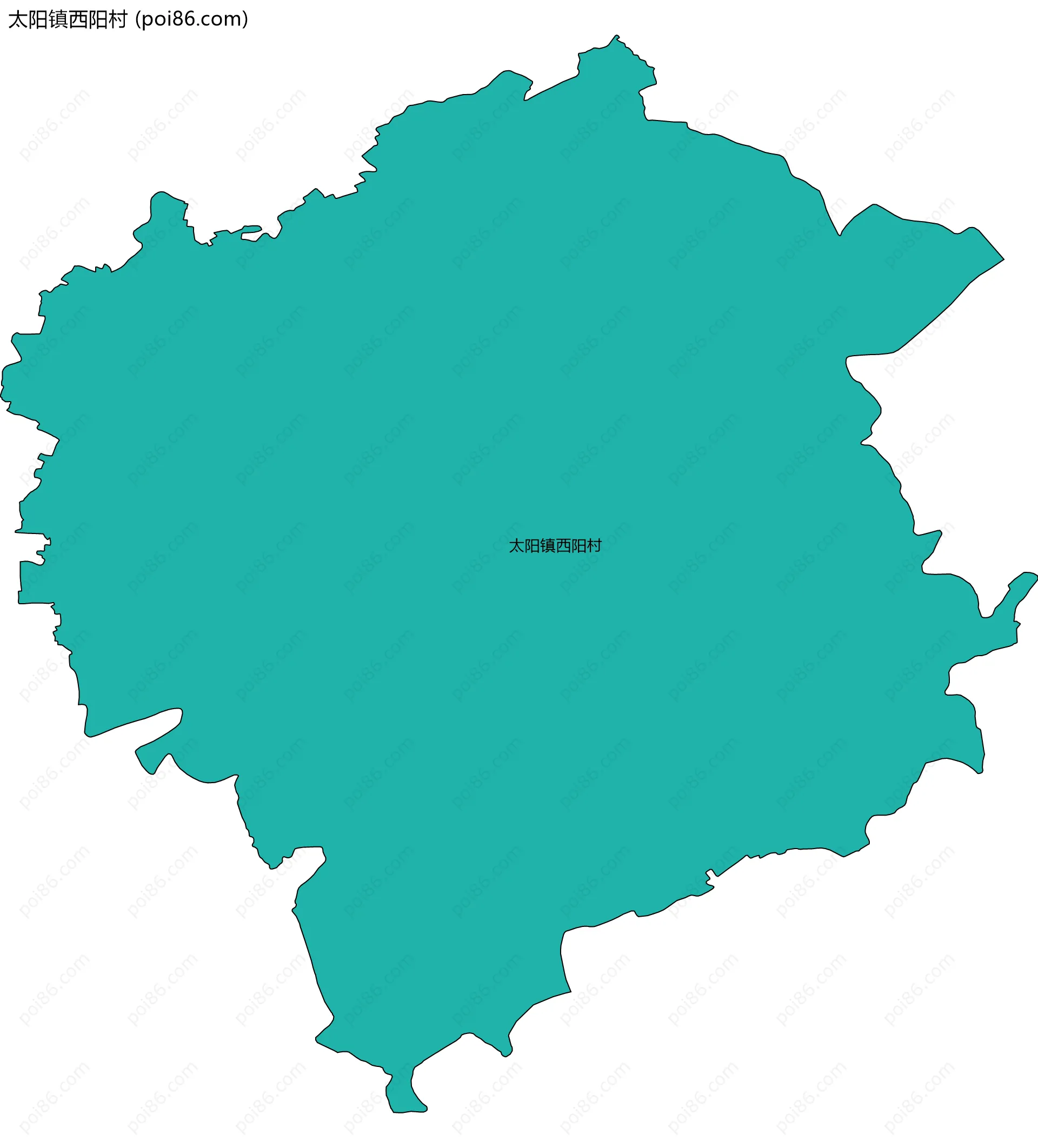 太阳镇西阳村边界地图
