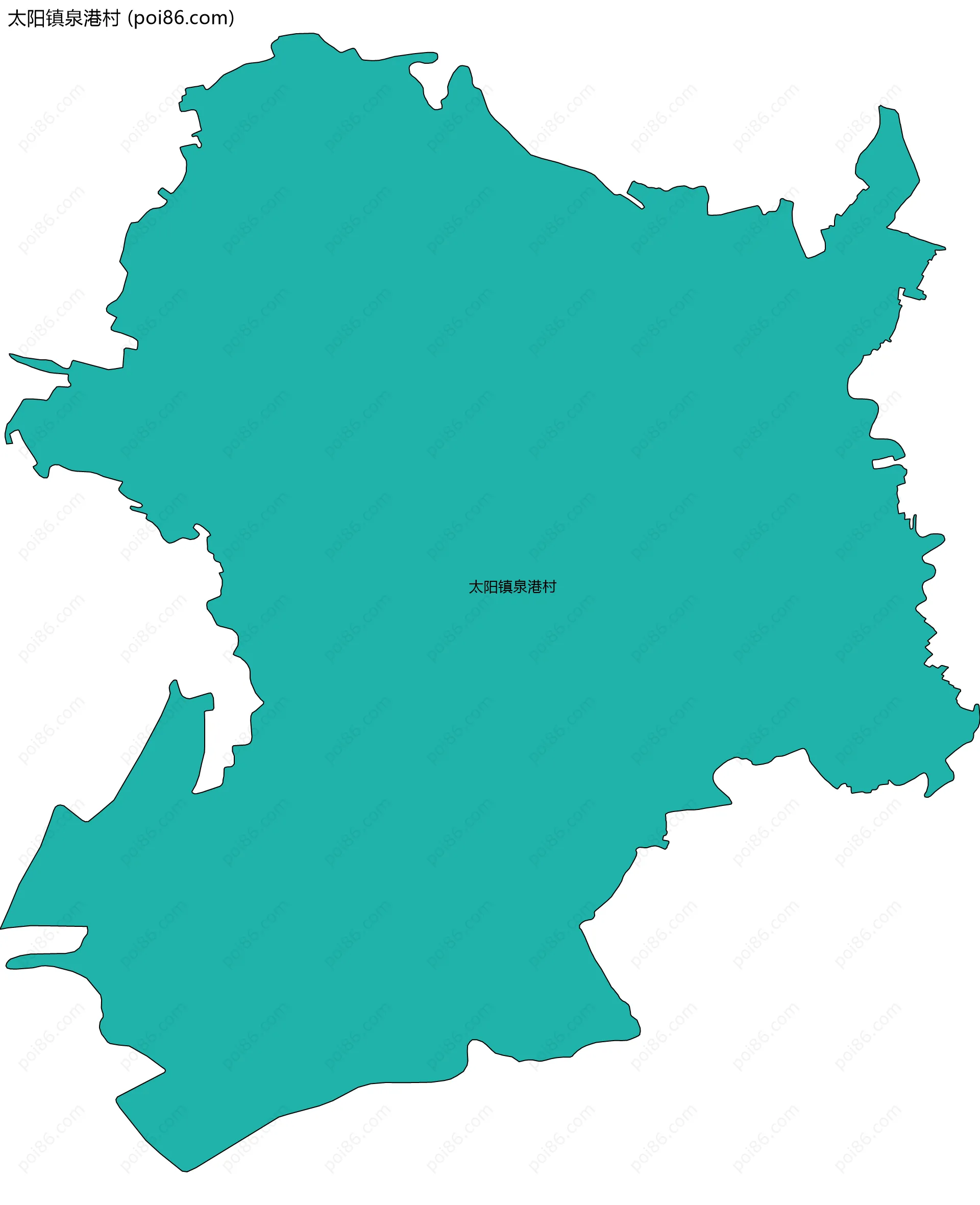 太阳镇泉港村边界地图