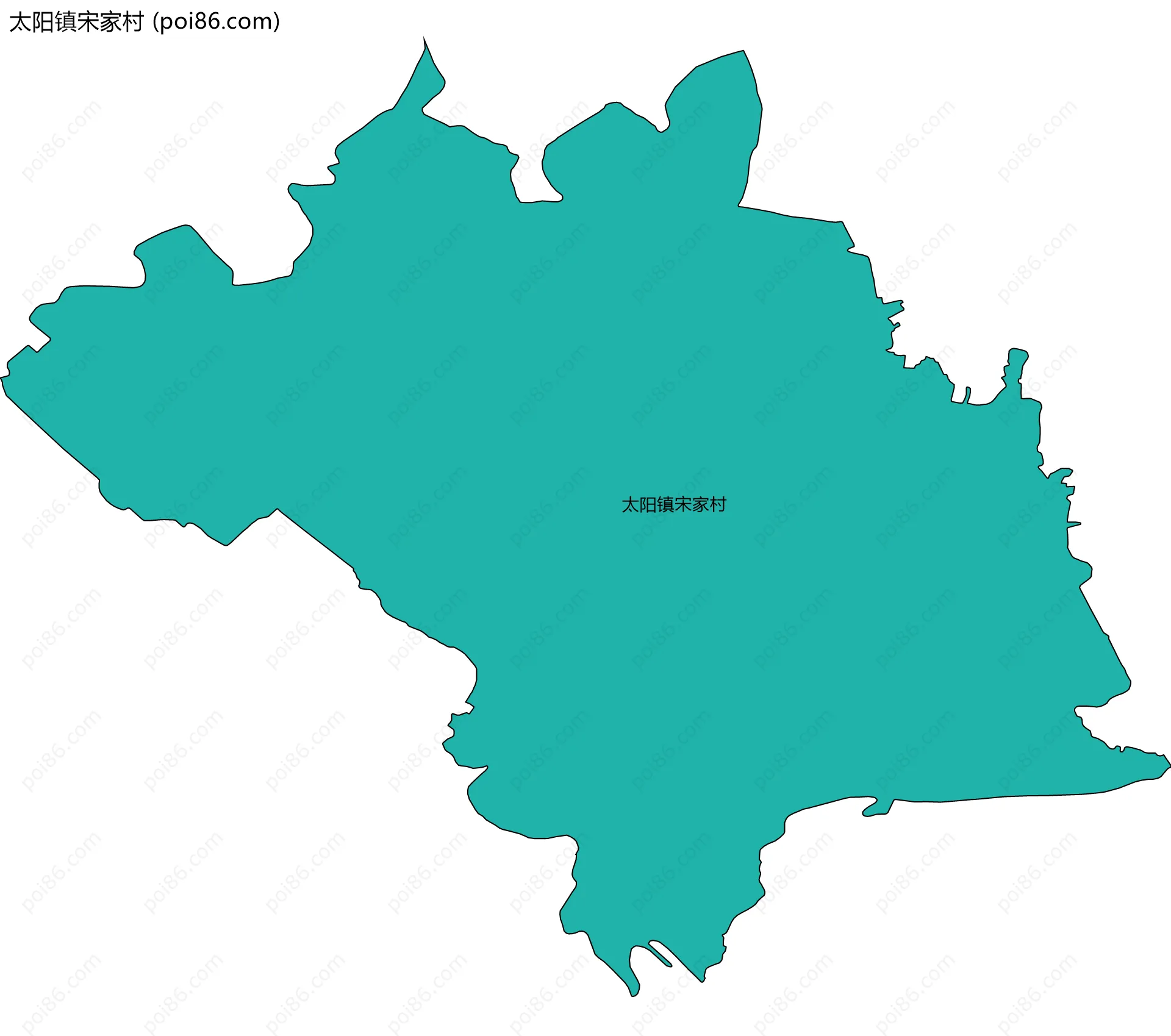 太阳镇宋家村边界地图