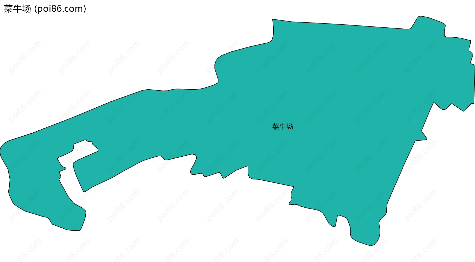 菜牛场边界地图