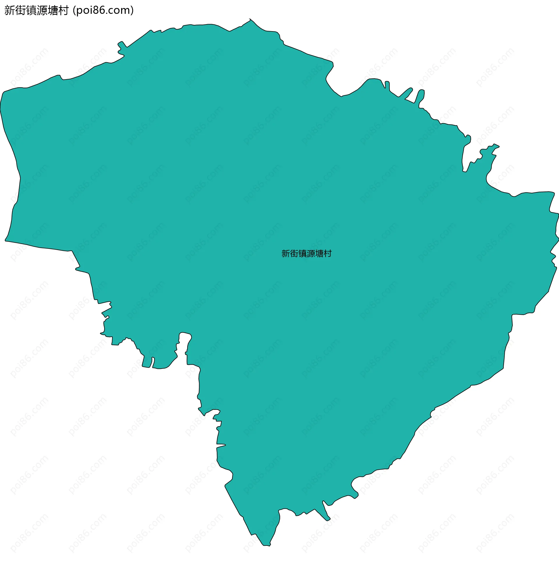 新街镇源塘村边界地图