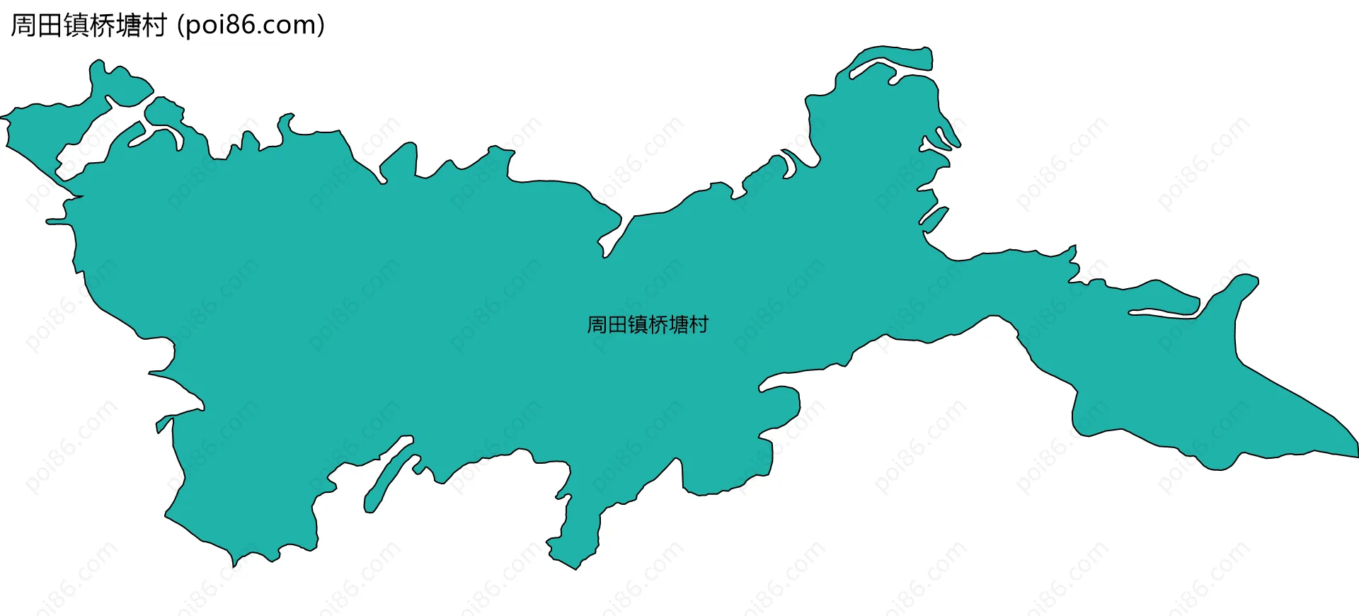 周田镇桥塘村边界地图