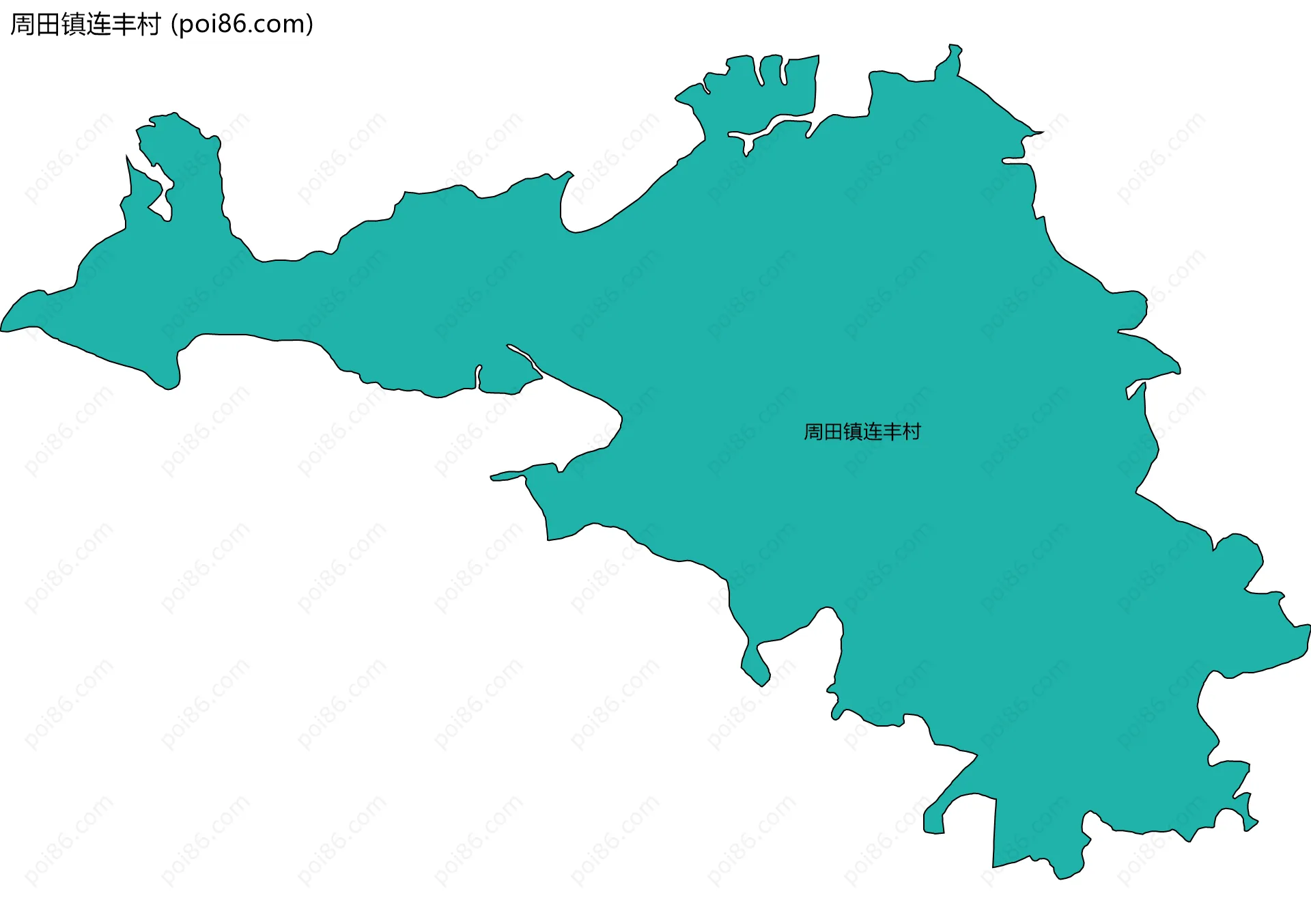 周田镇连丰村边界地图