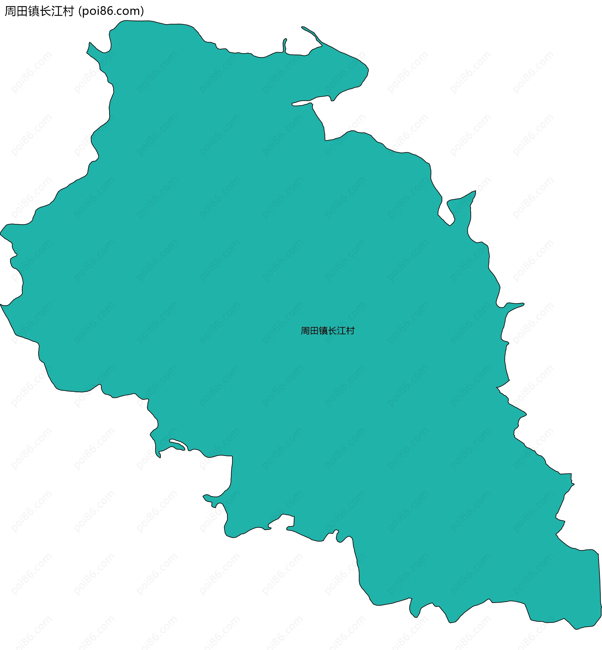 周田镇长江村边界地图
