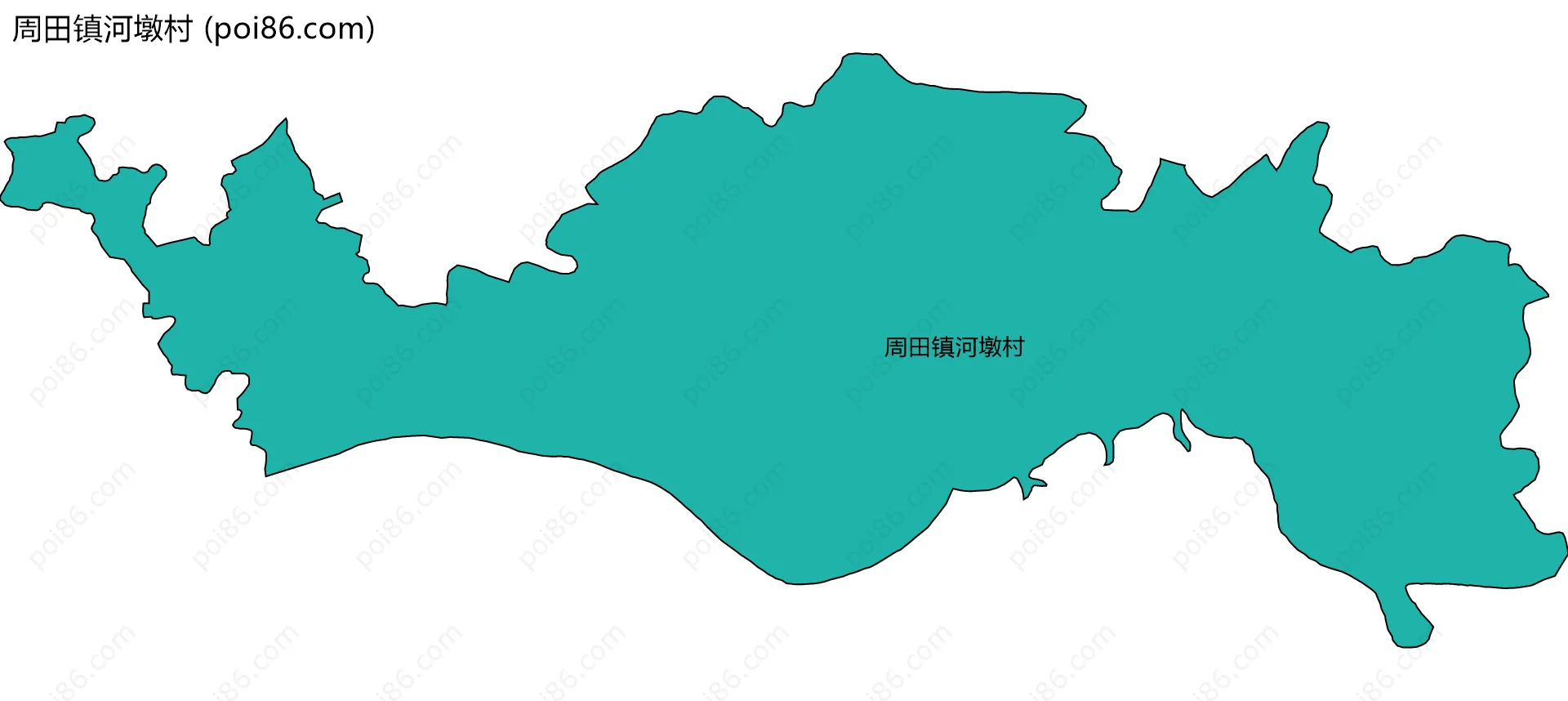 周田镇河墩村边界地图