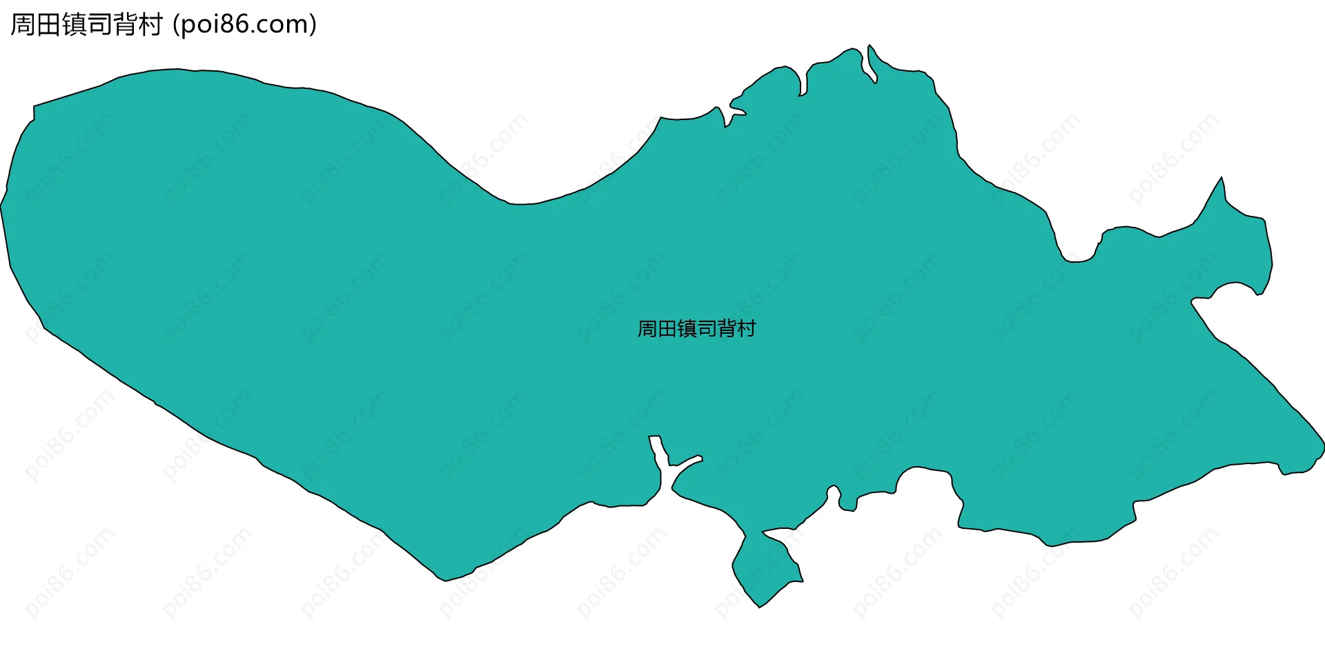 周田镇司背村边界地图