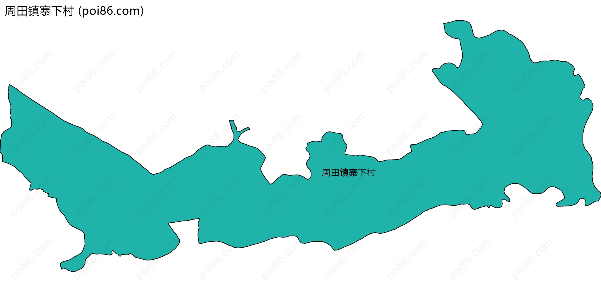 周田镇寨下村边界地图