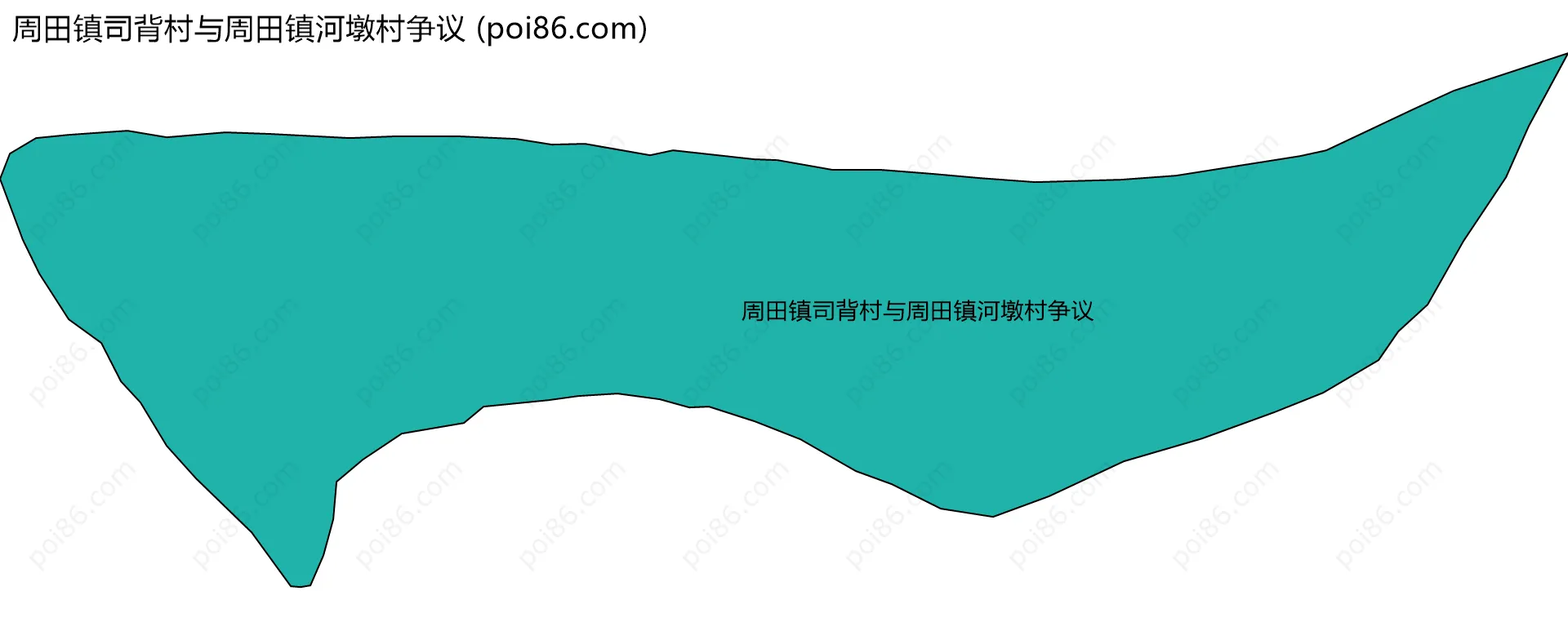 周田镇司背村与周田镇河墩村争议边界地图