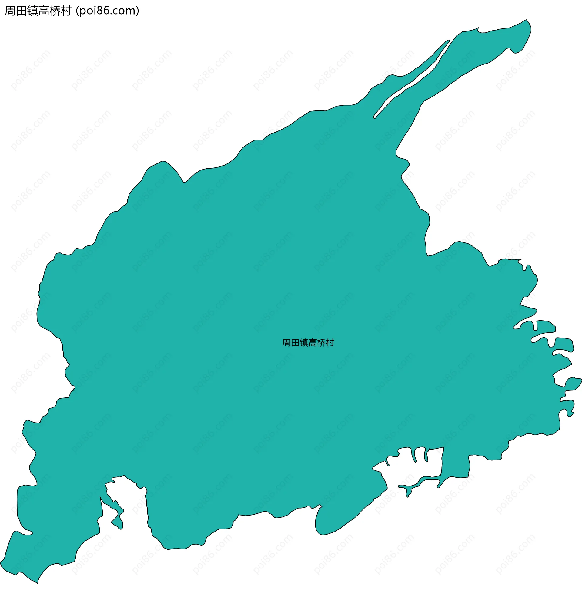 周田镇高桥村边界地图