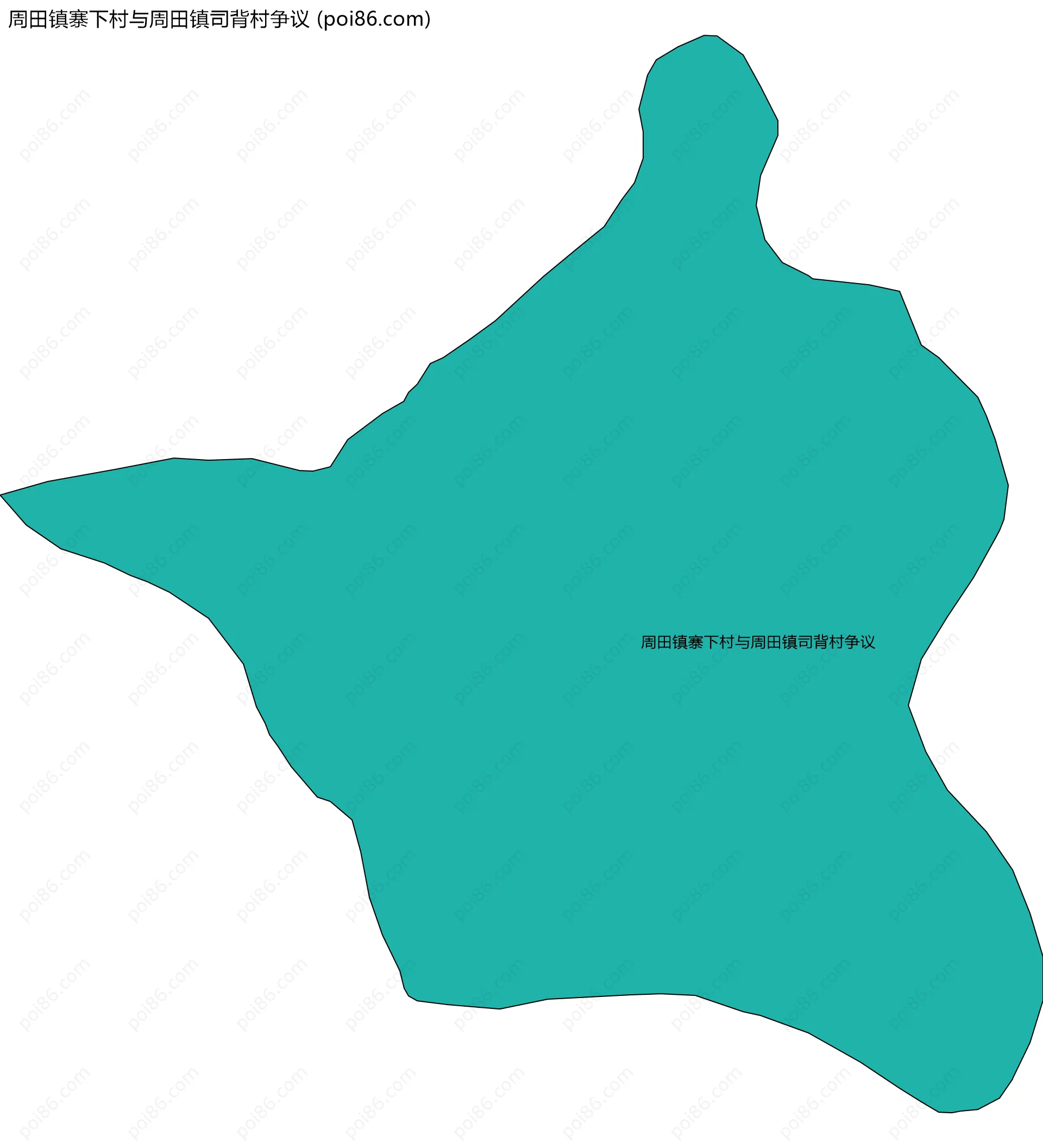 周田镇寨下村与周田镇司背村争议边界地图
