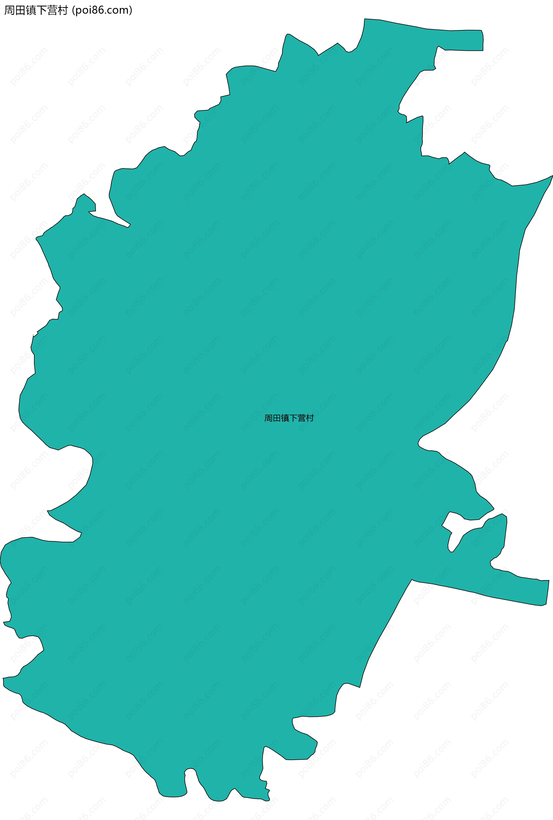 周田镇下营村边界地图