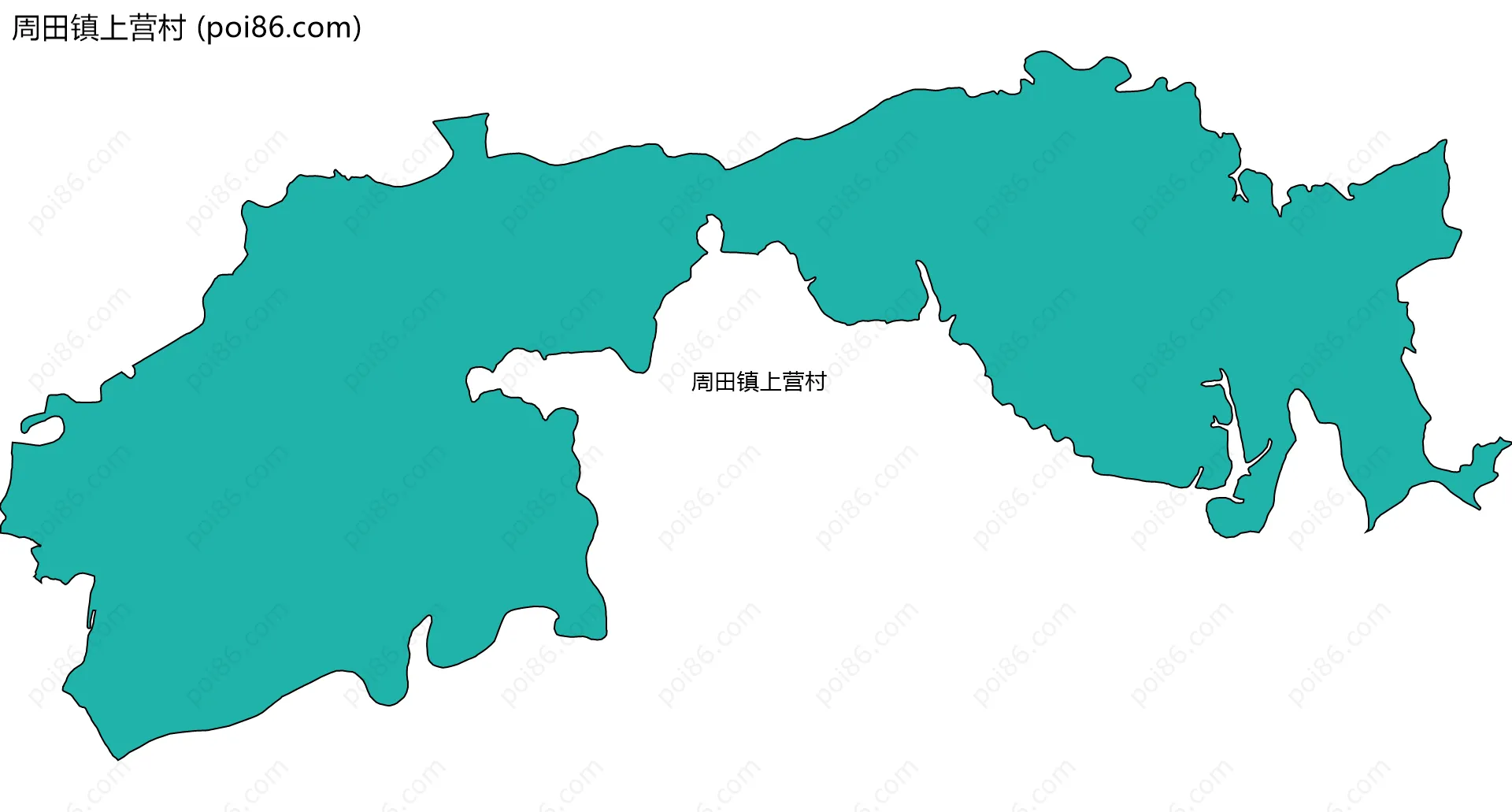周田镇上营村边界地图