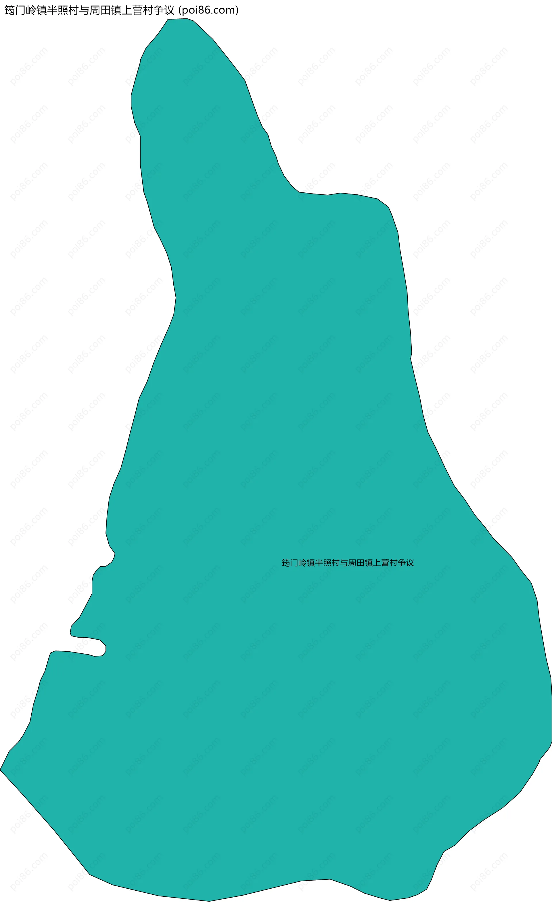 筠门岭镇半照村与周田镇上营村争议边界地图