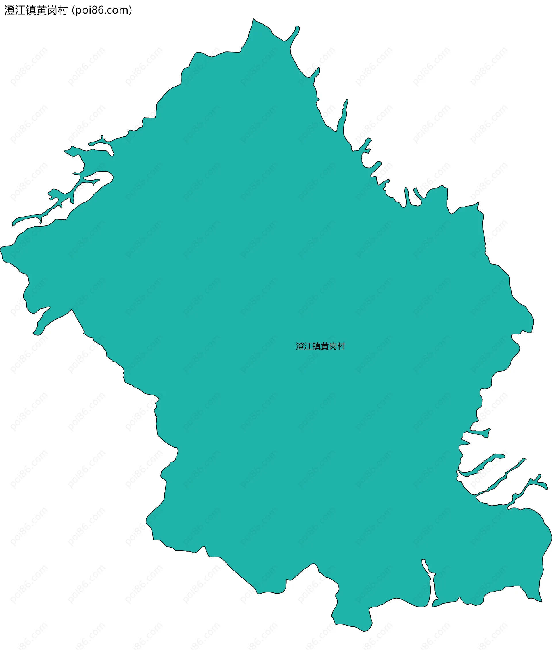 澄江镇黄岗村边界地图