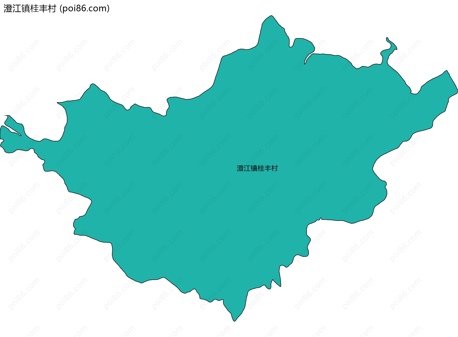 澄江镇桂丰村边界地图