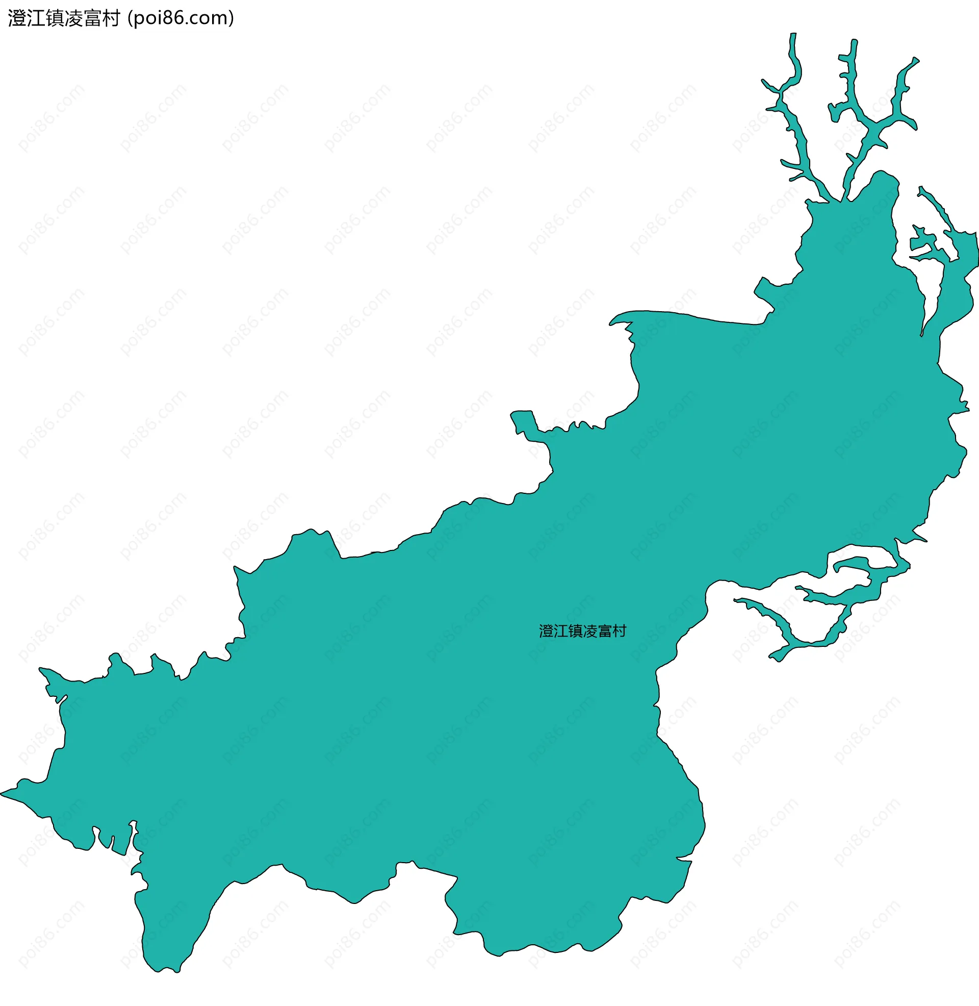 澄江镇凌富村边界地图