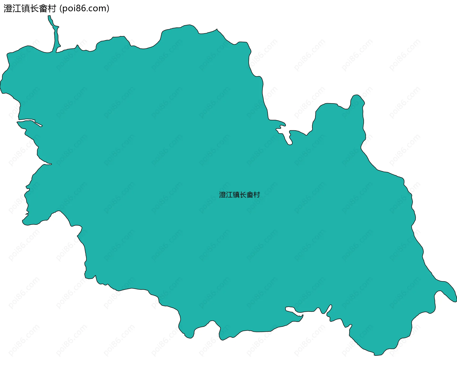 澄江镇长畲村边界地图