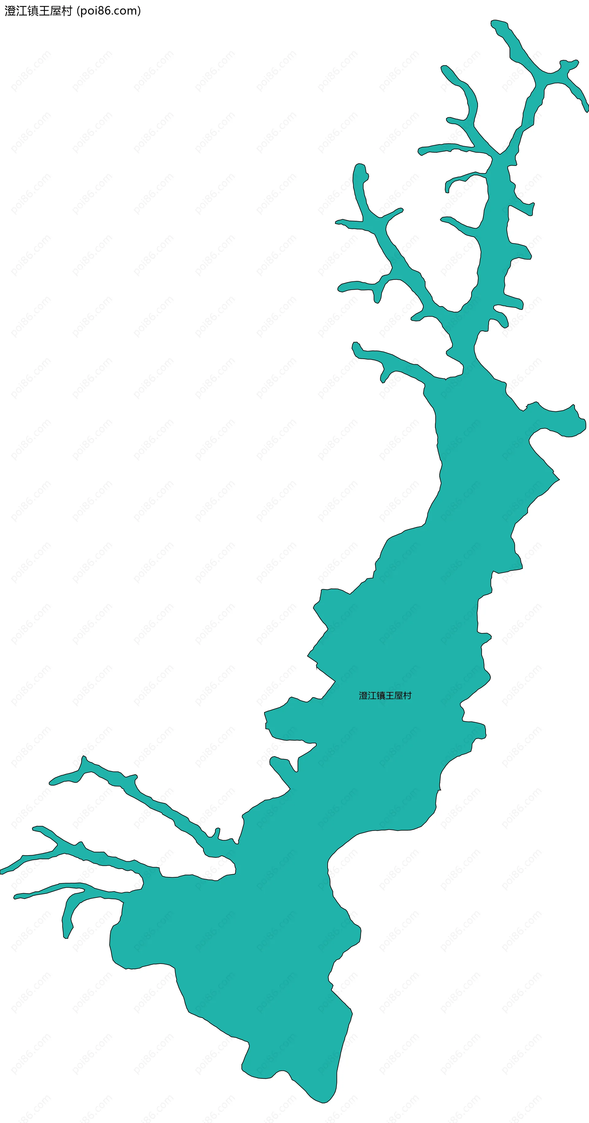 澄江镇王屋村边界地图