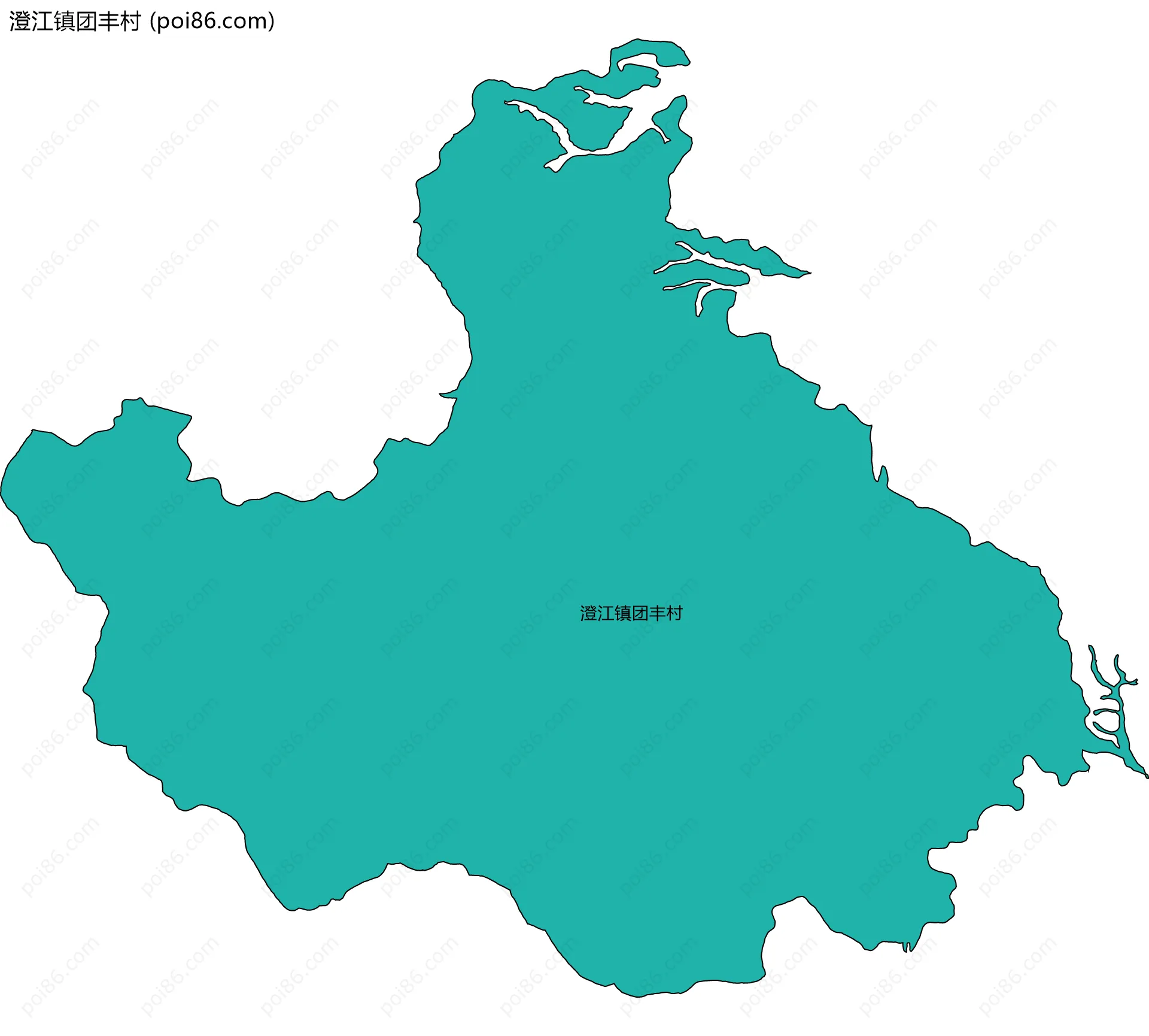 澄江镇团丰村边界地图