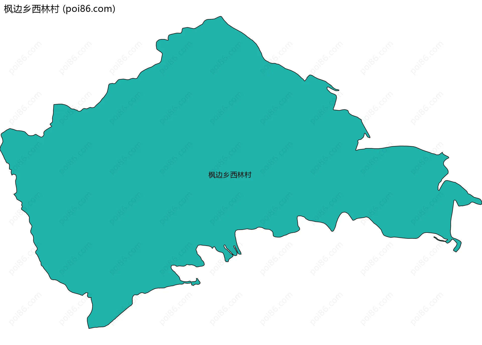 枫边乡西林村边界地图