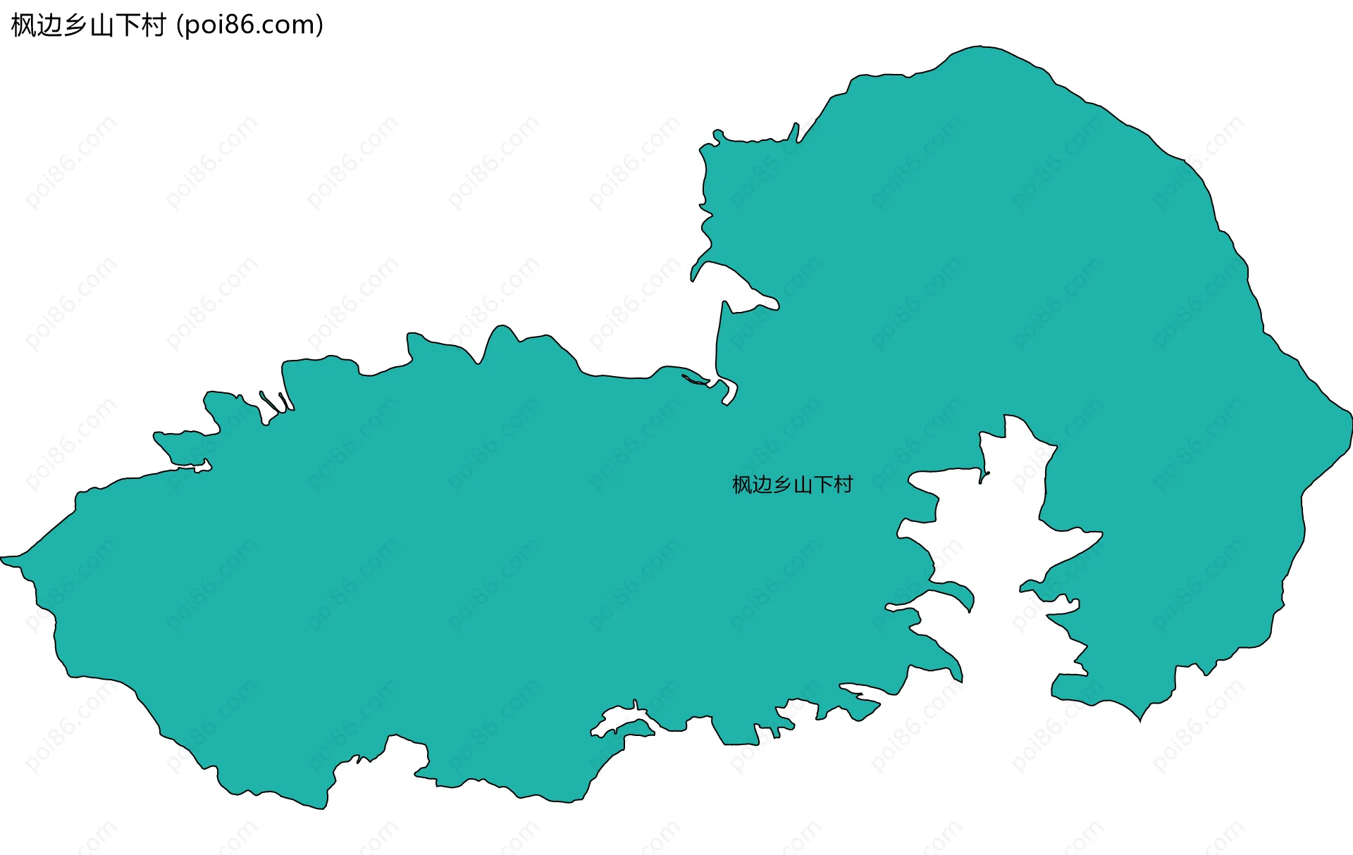 枫边乡山下村边界地图