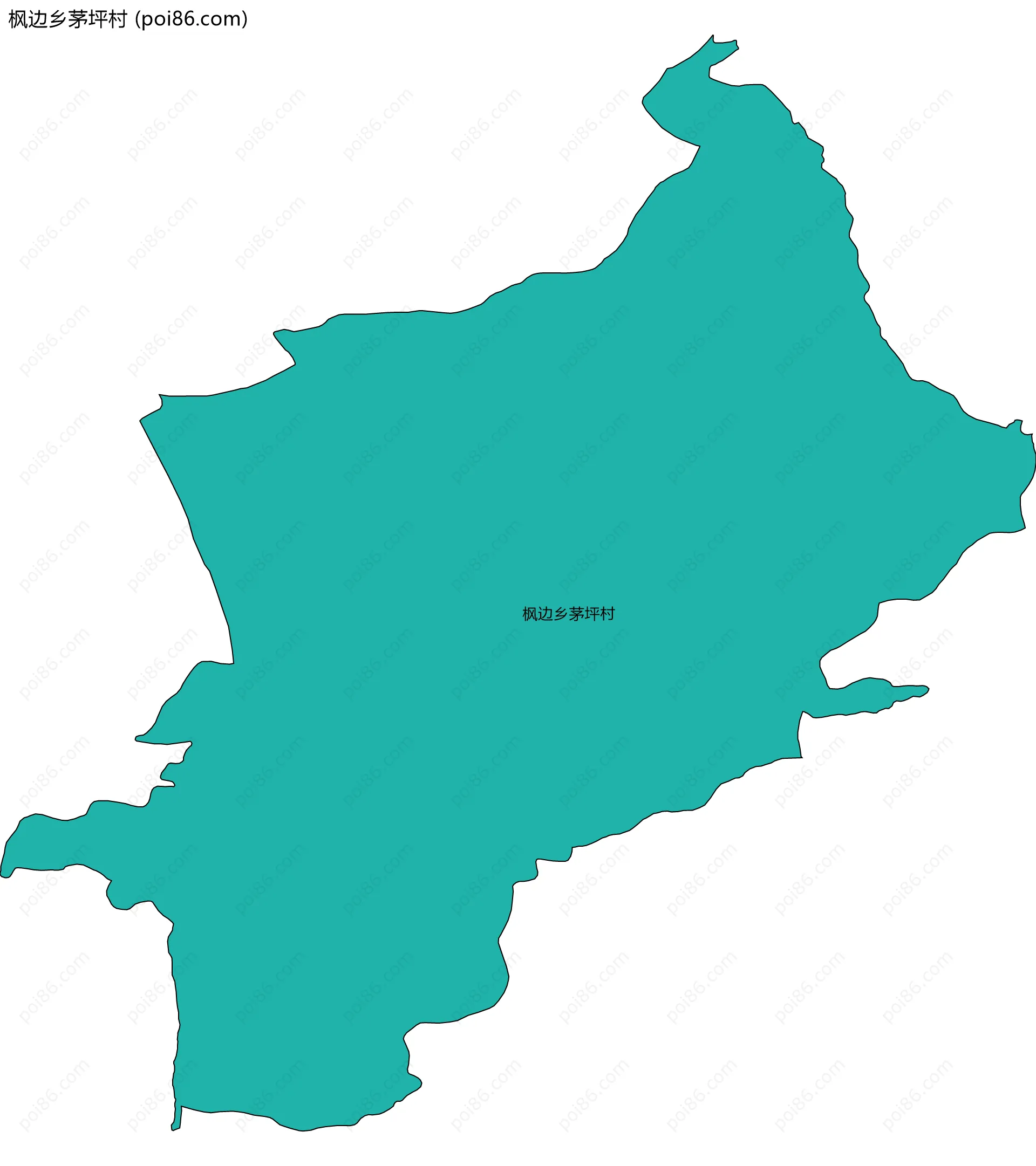 枫边乡茅坪村边界地图
