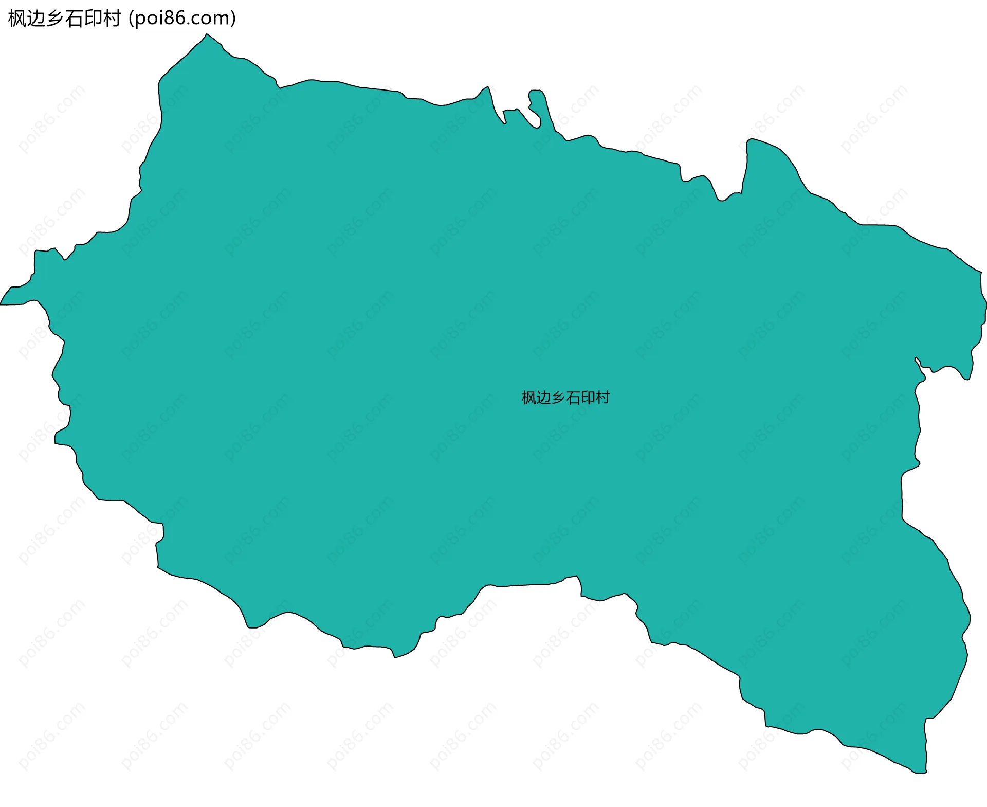 枫边乡石印村边界地图