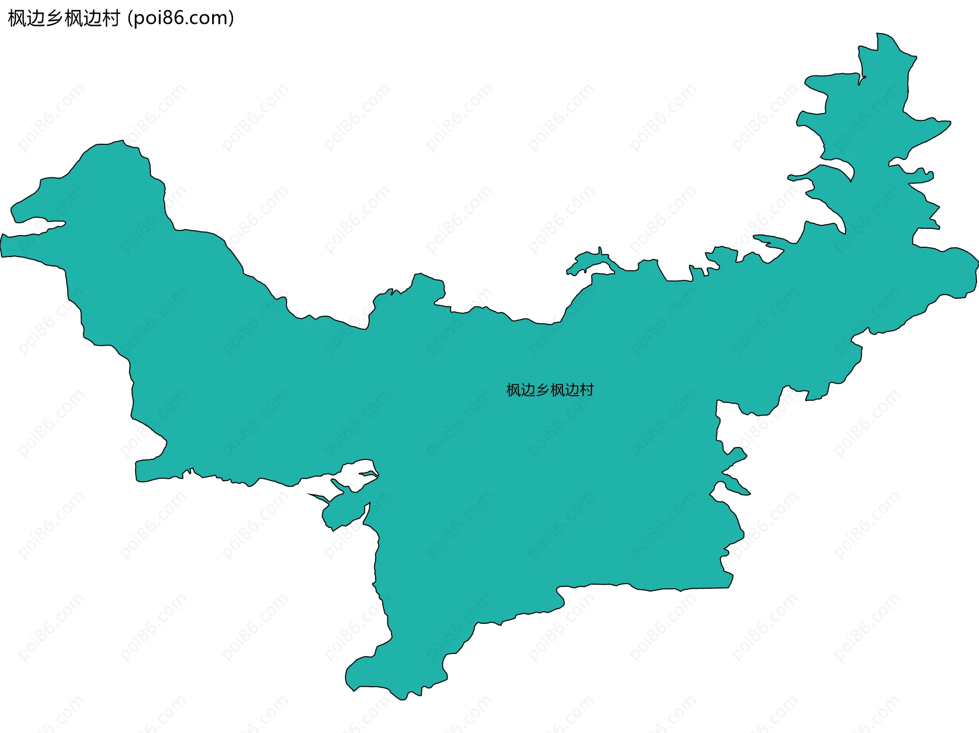 枫边乡枫边村边界地图