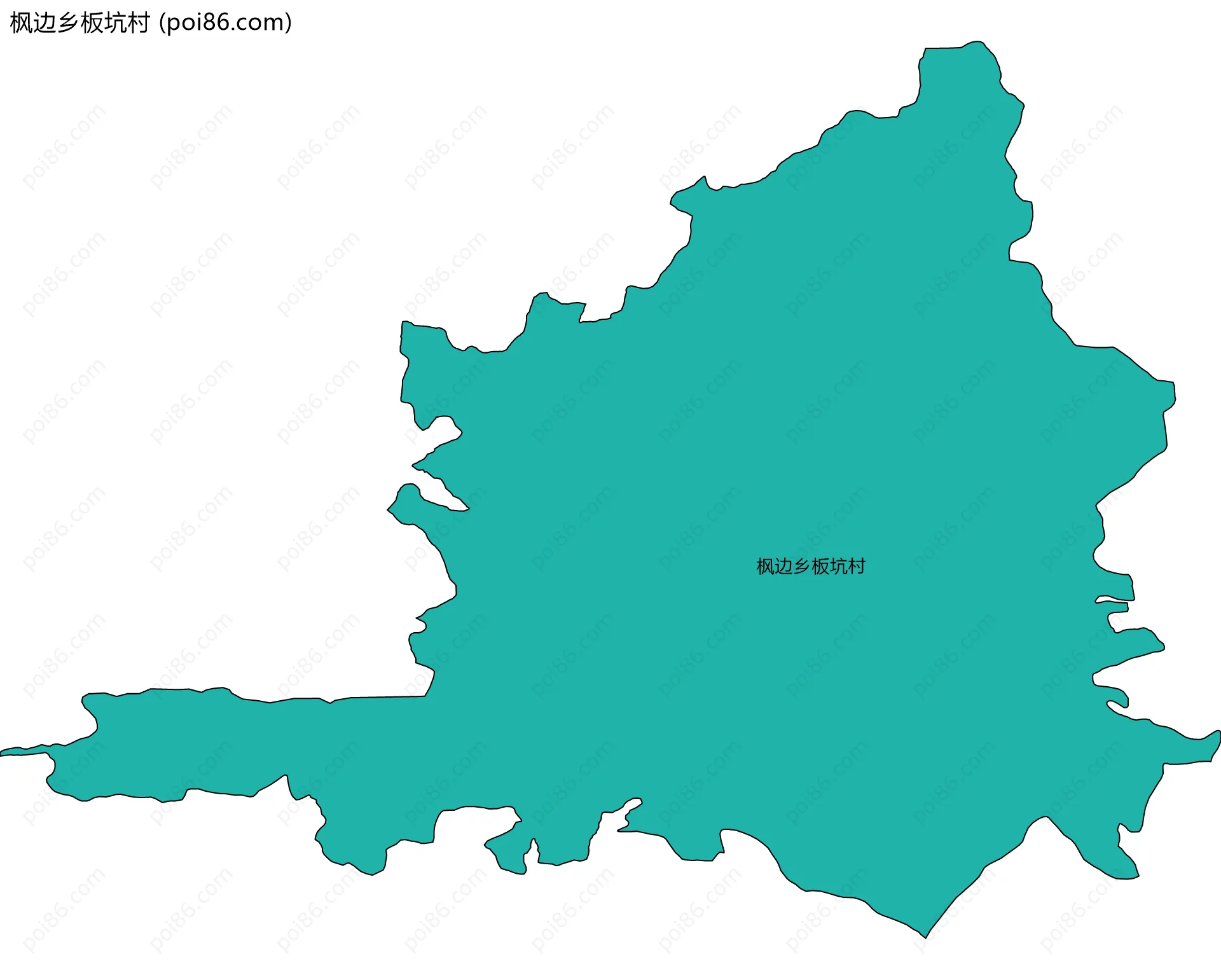 枫边乡板坑村边界地图