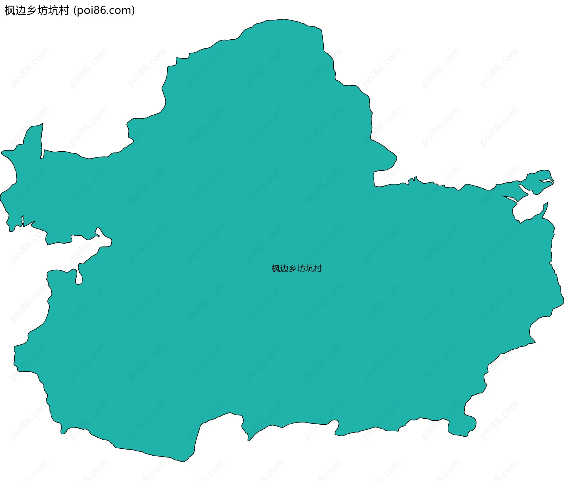 枫边乡坊坑村边界地图