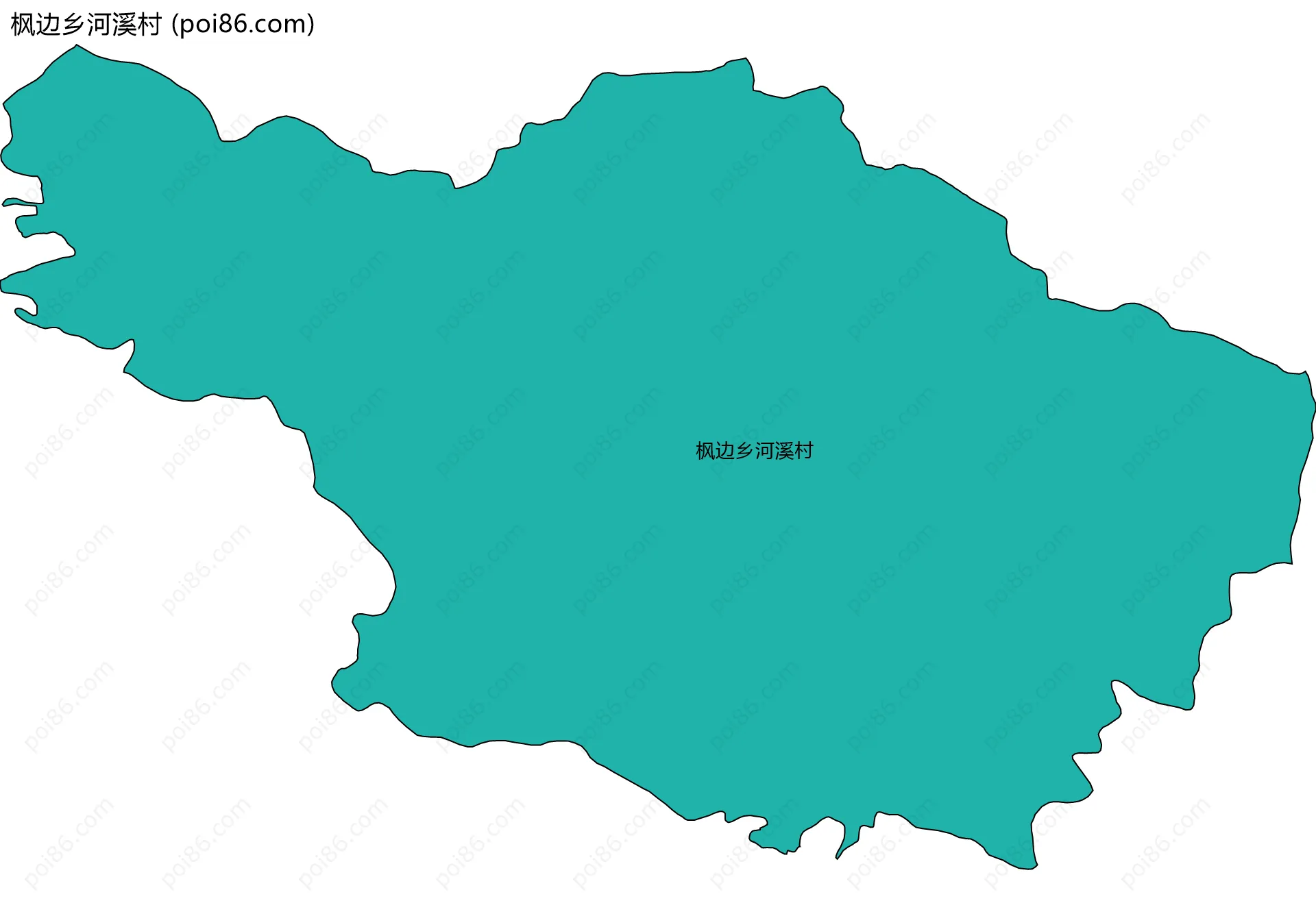 枫边乡河溪村边界地图