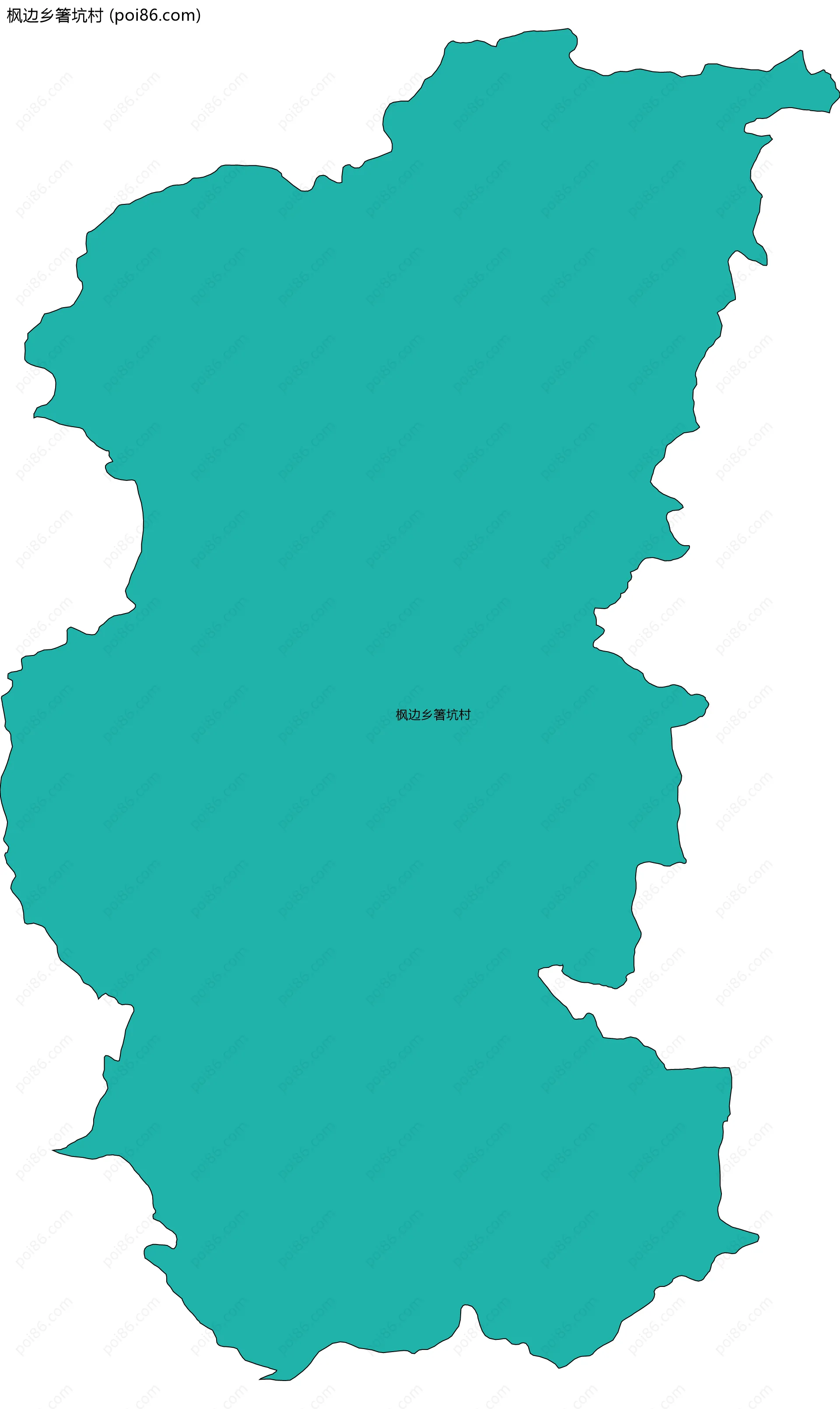 枫边乡箸坑村边界地图