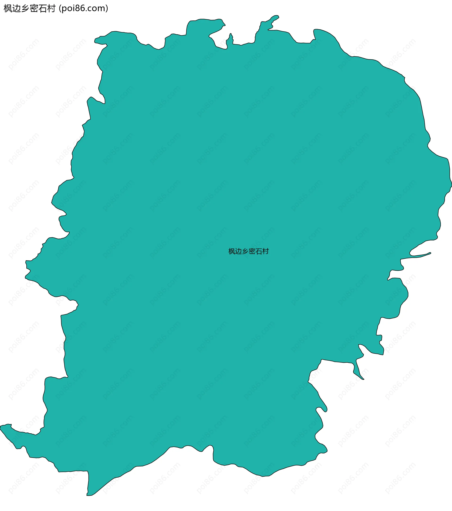 枫边乡密石村边界地图