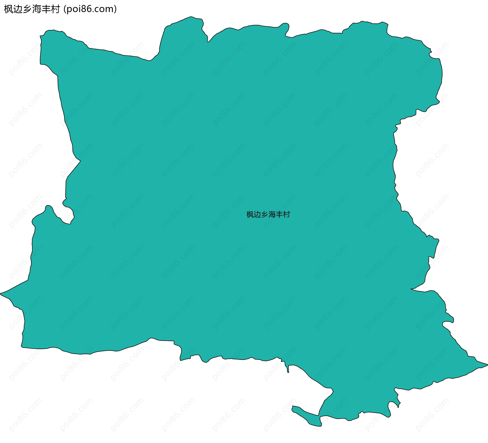 枫边乡海丰村边界地图
