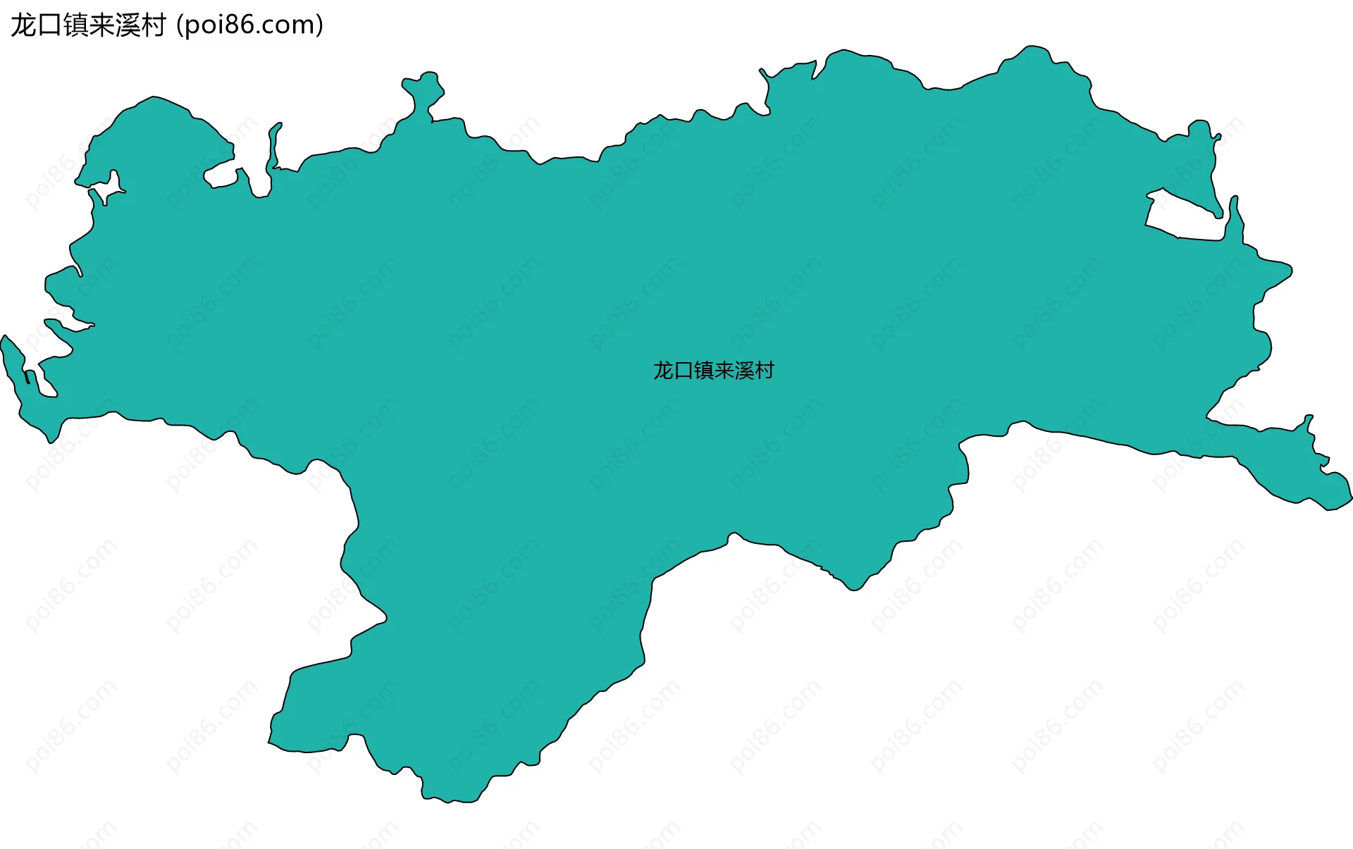 龙口镇来溪村边界地图