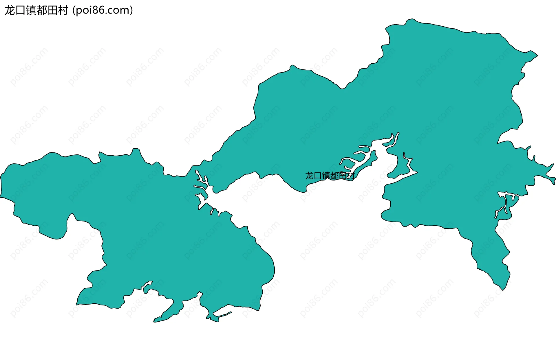 龙口镇都田村边界地图