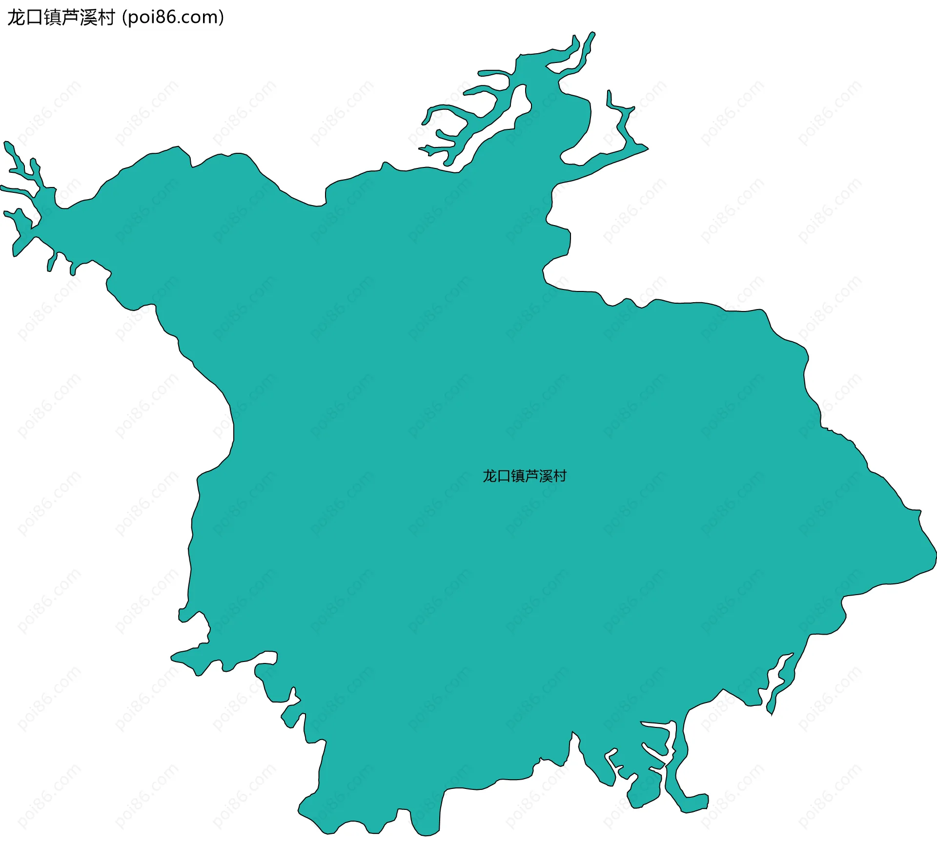 龙口镇芦溪村边界地图