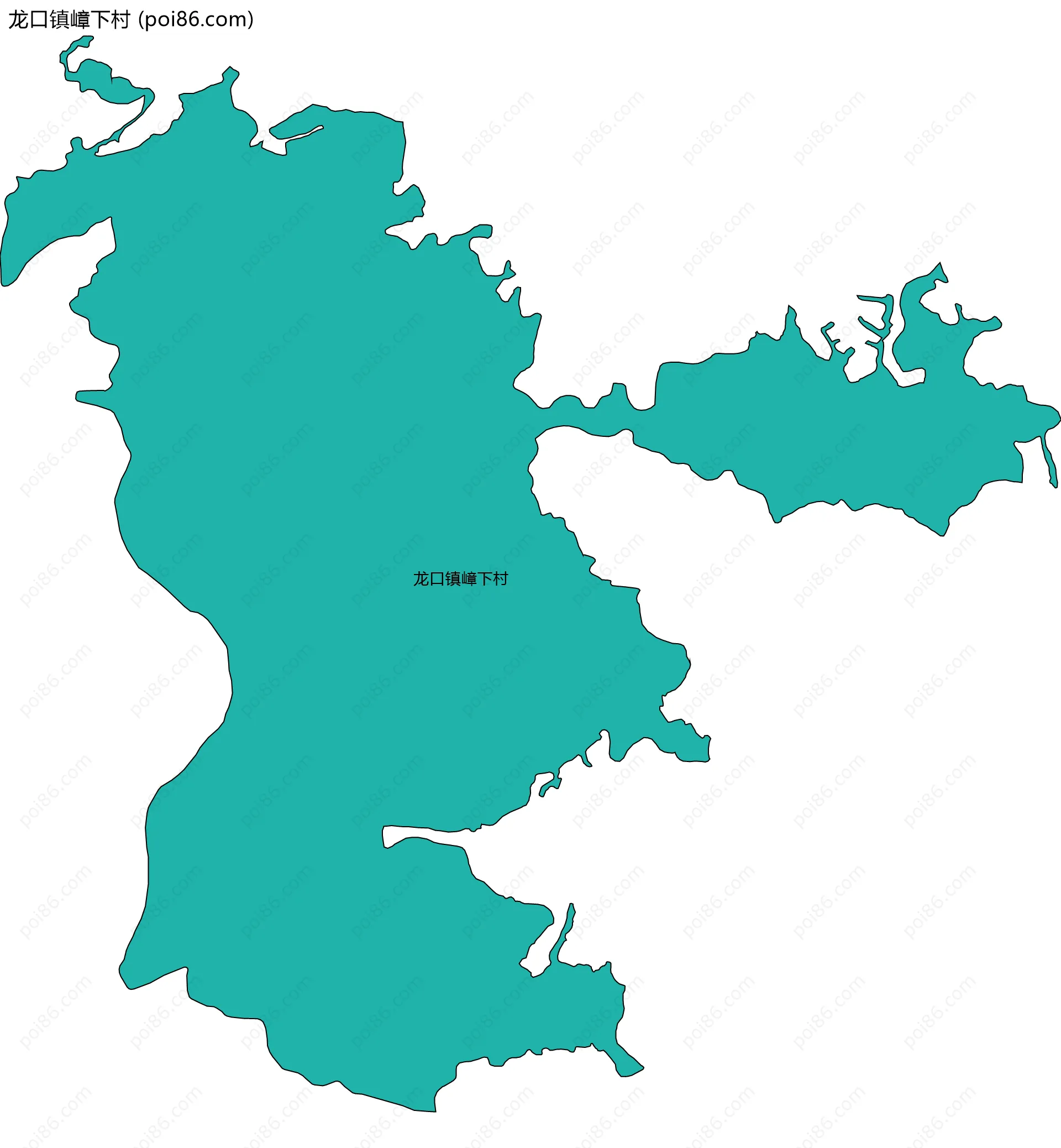龙口镇嶂下村边界地图