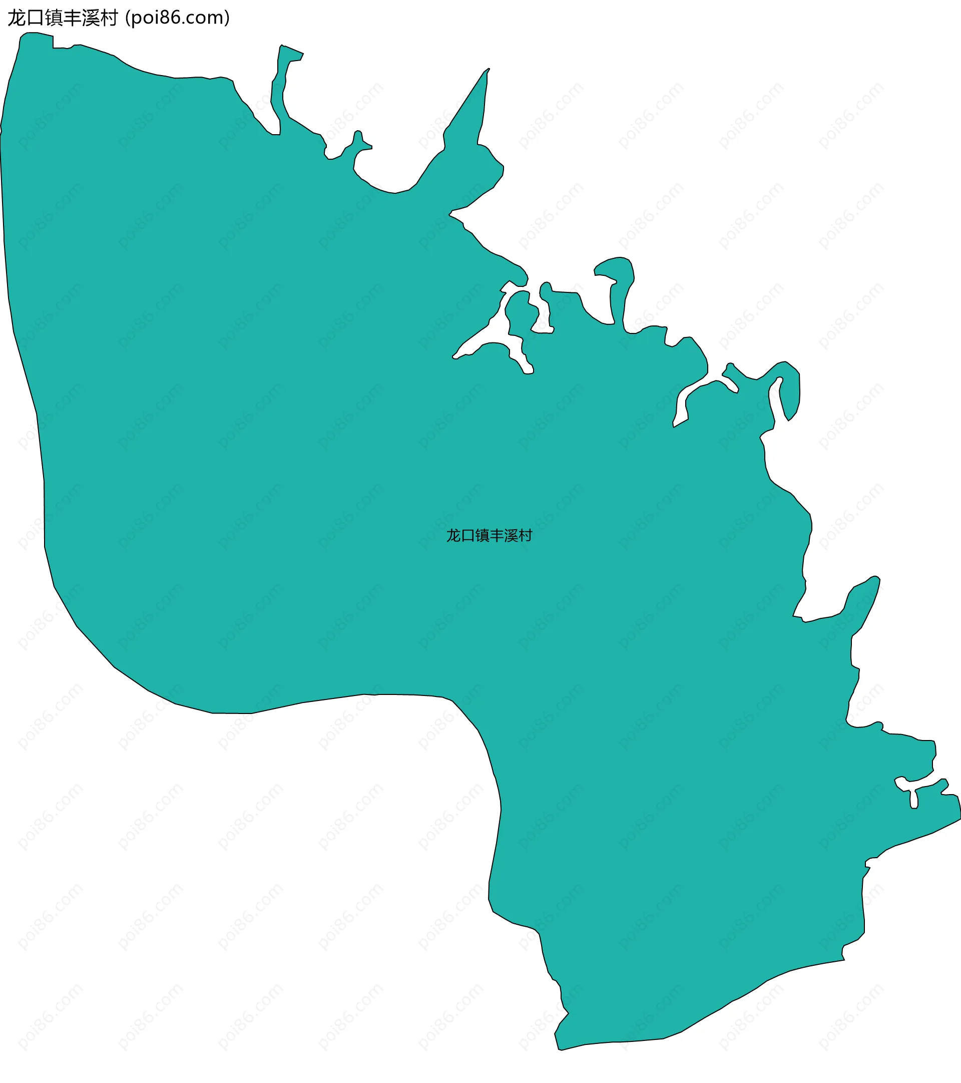 龙口镇丰溪村边界地图