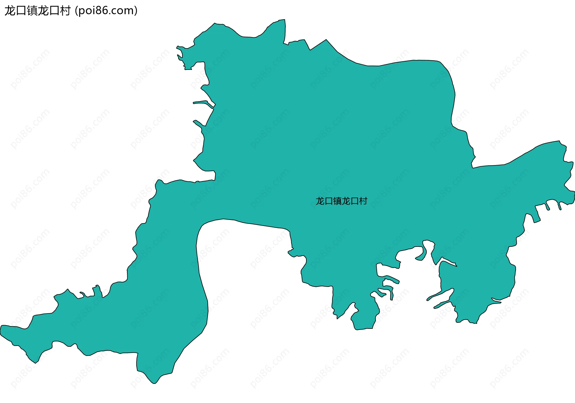 龙口镇龙口村边界地图