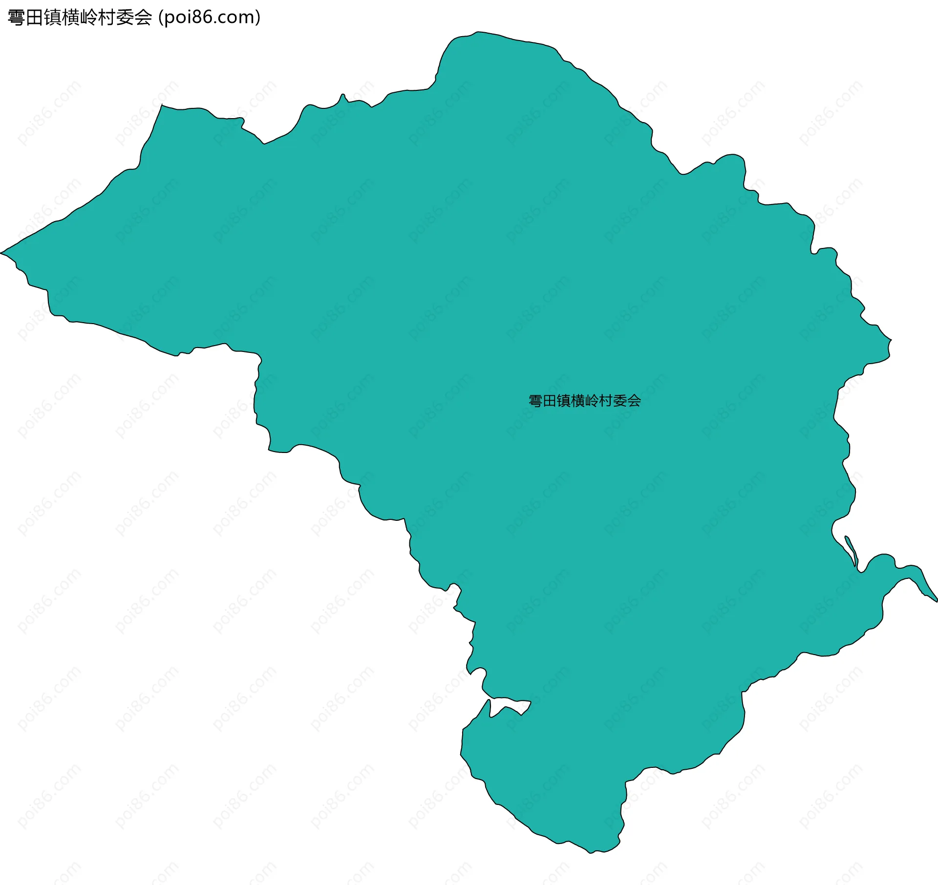 雩田镇横岭村委会边界地图