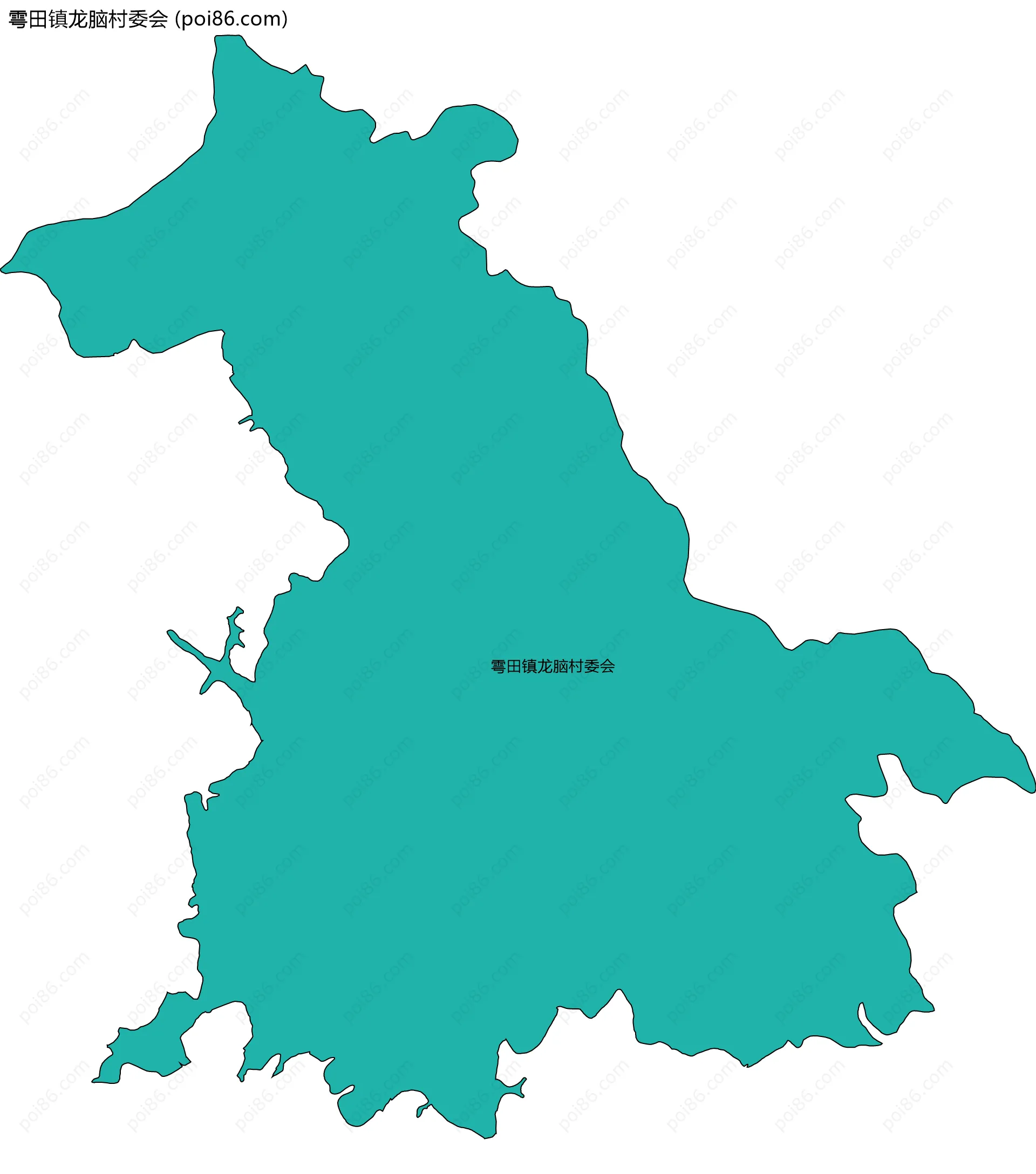 雩田镇龙脑村委会边界地图