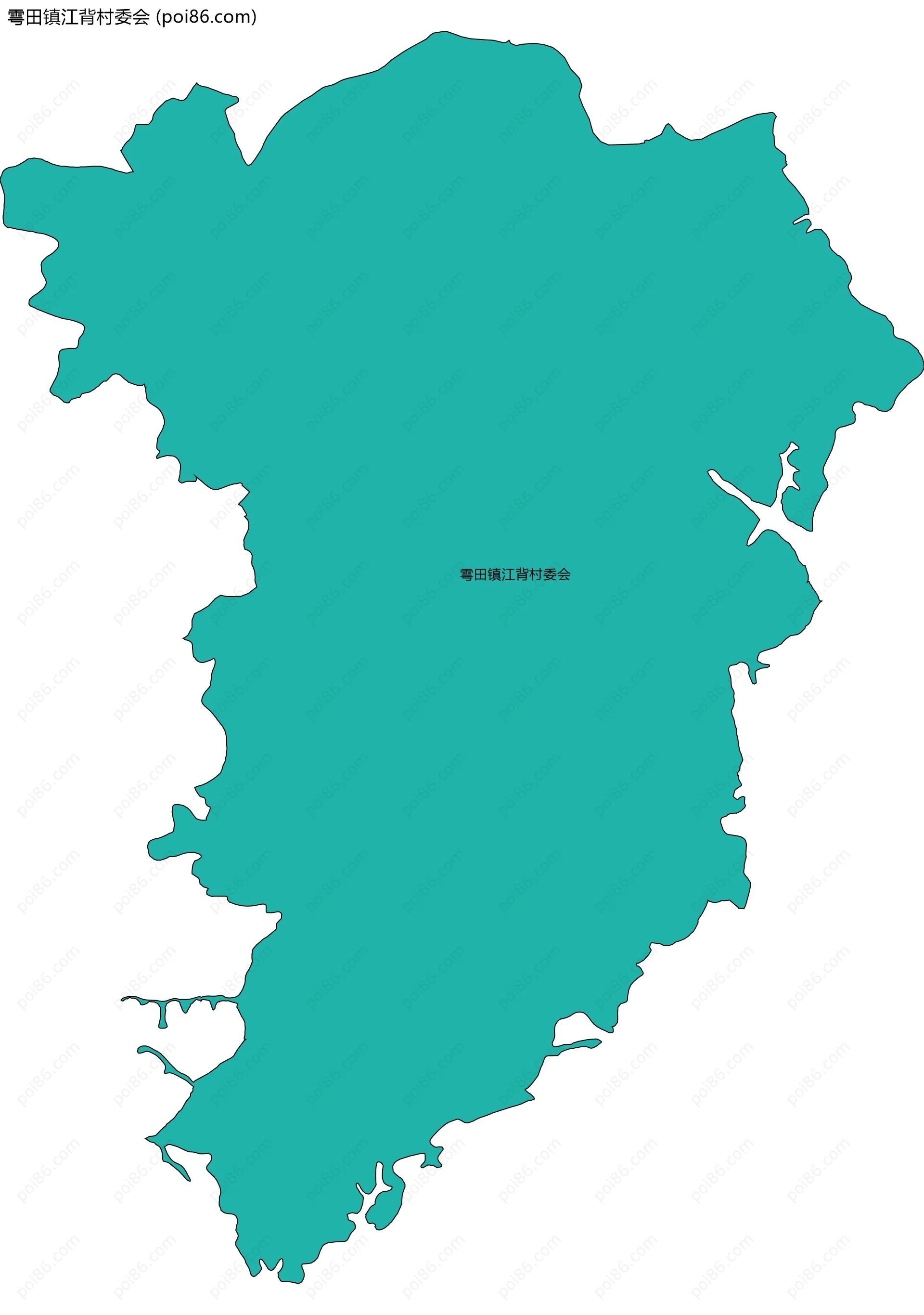 雩田镇江背村委会边界地图