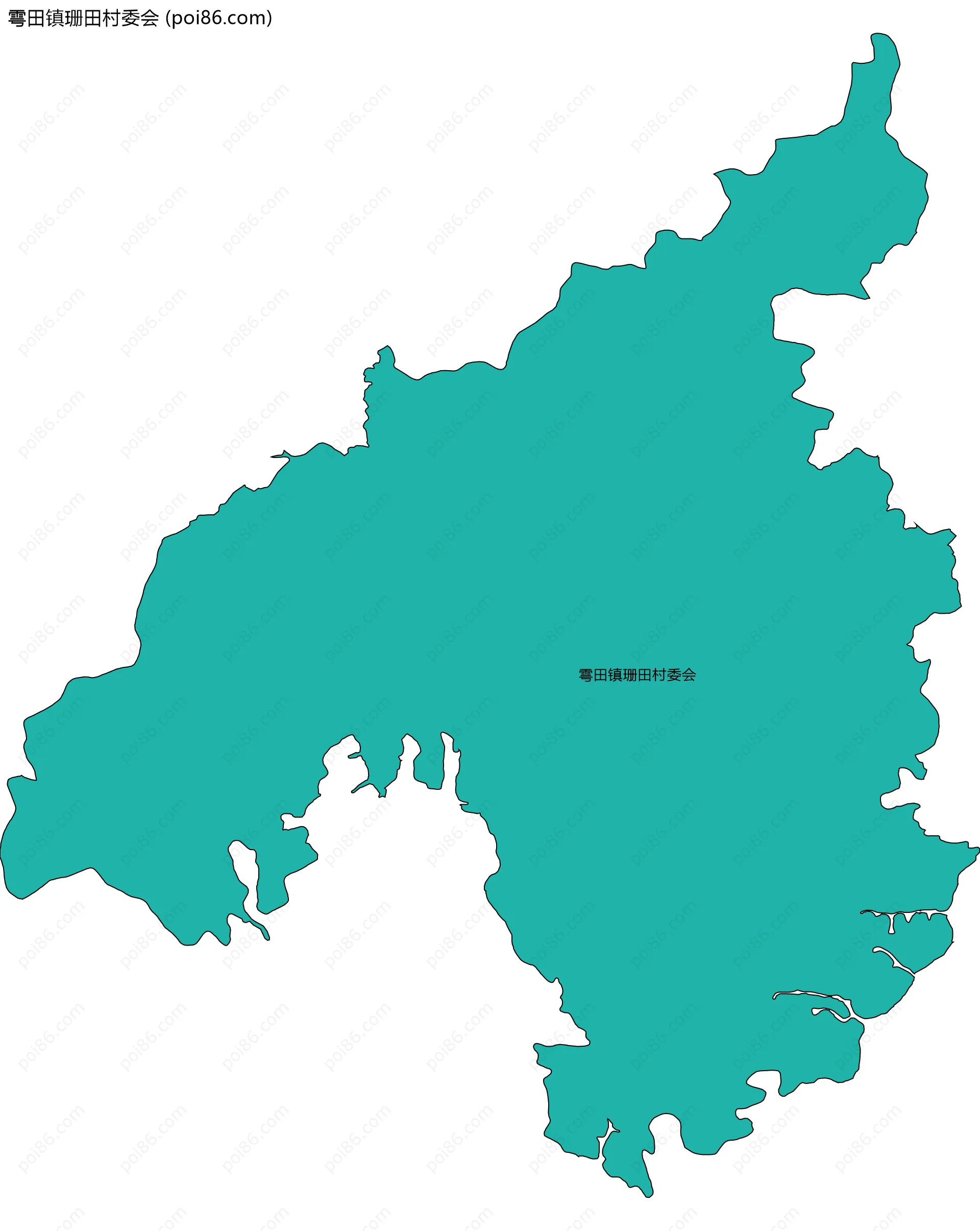 雩田镇珊田村委会边界地图