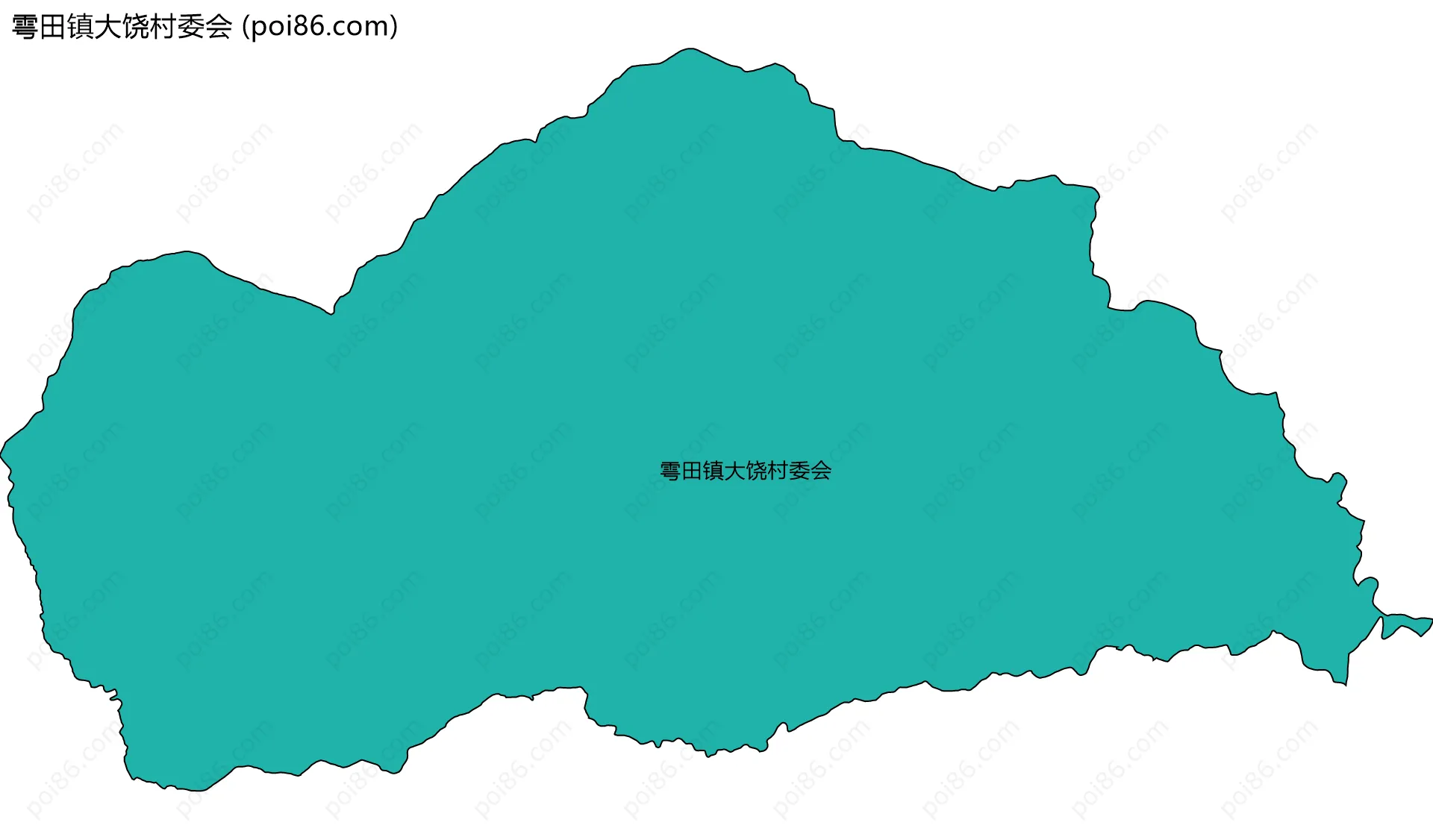 雩田镇大饶村委会边界地图