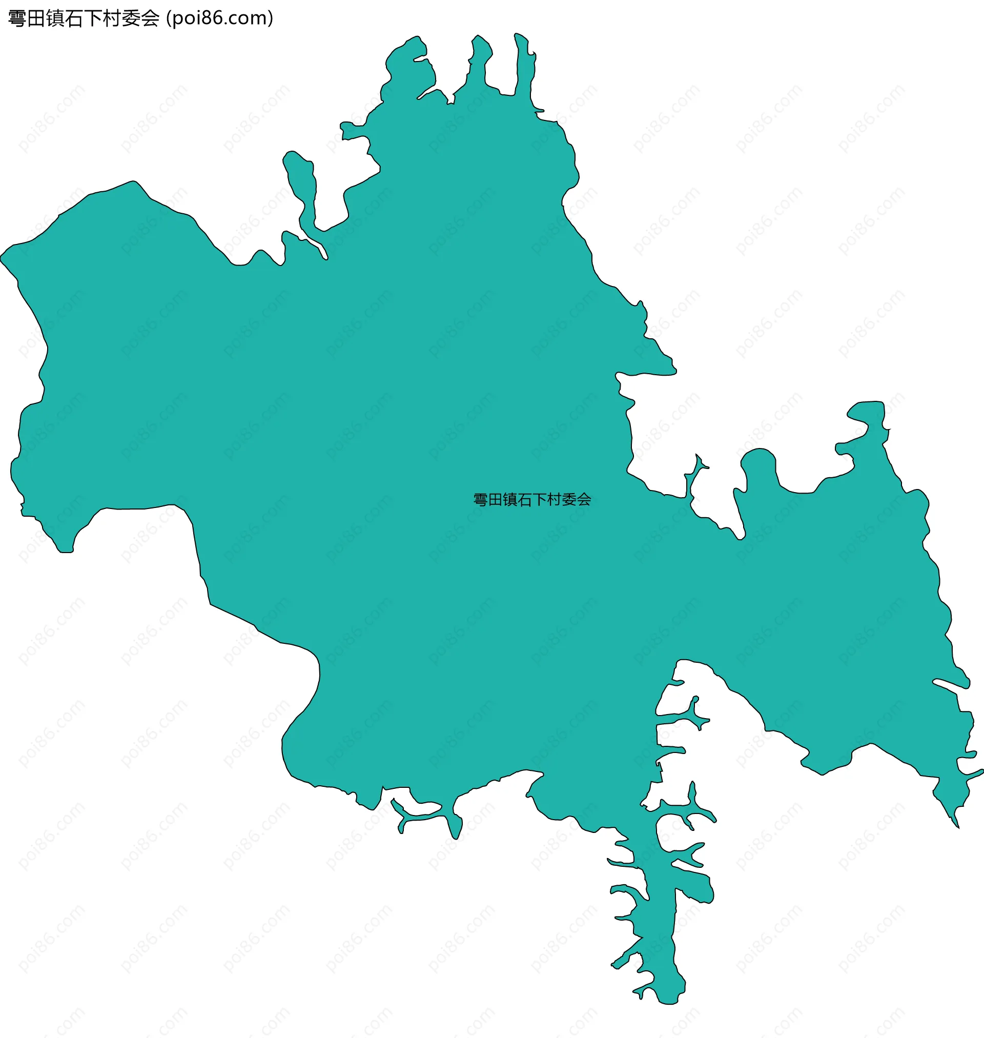 雩田镇石下村委会边界地图