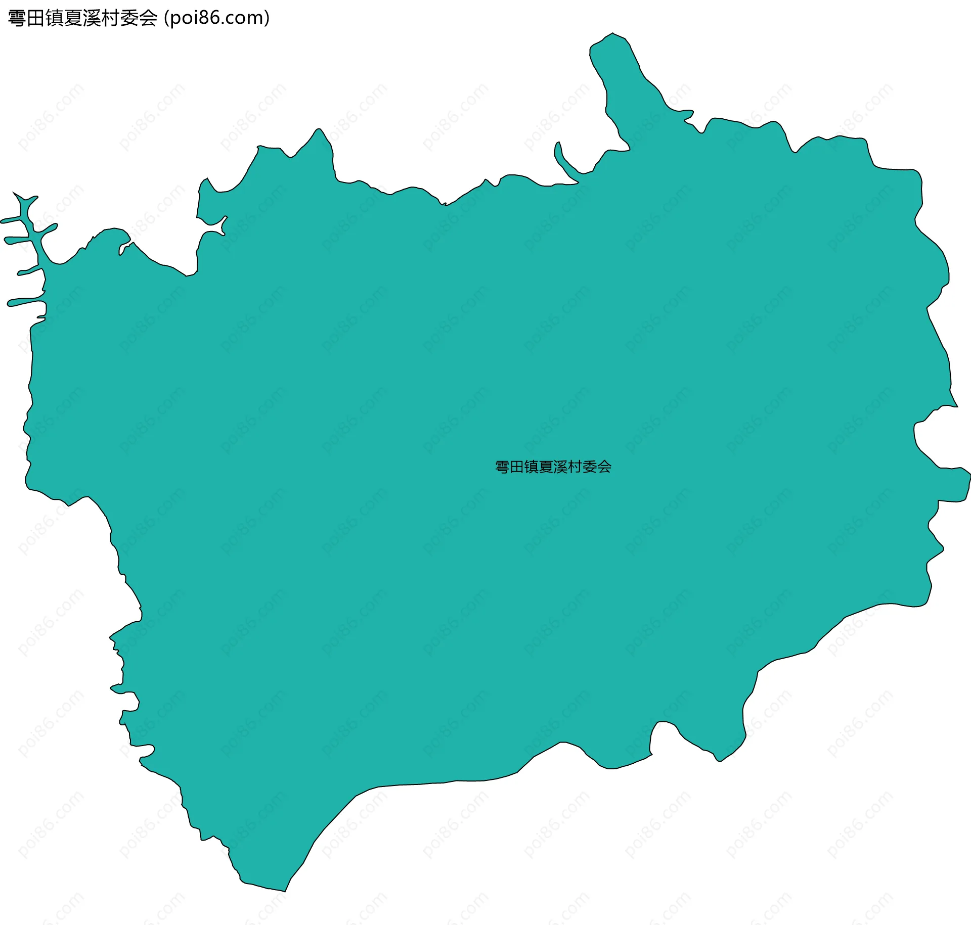 雩田镇夏溪村委会边界地图