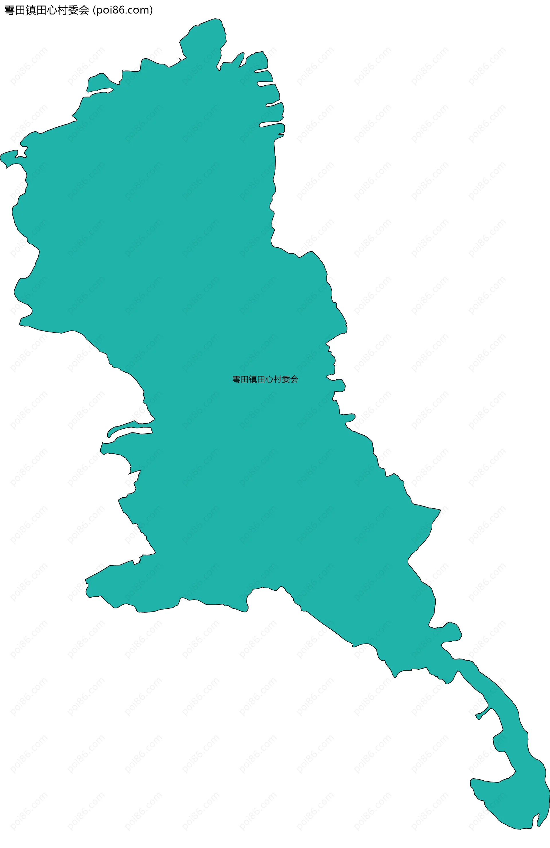 雩田镇田心村委会边界地图